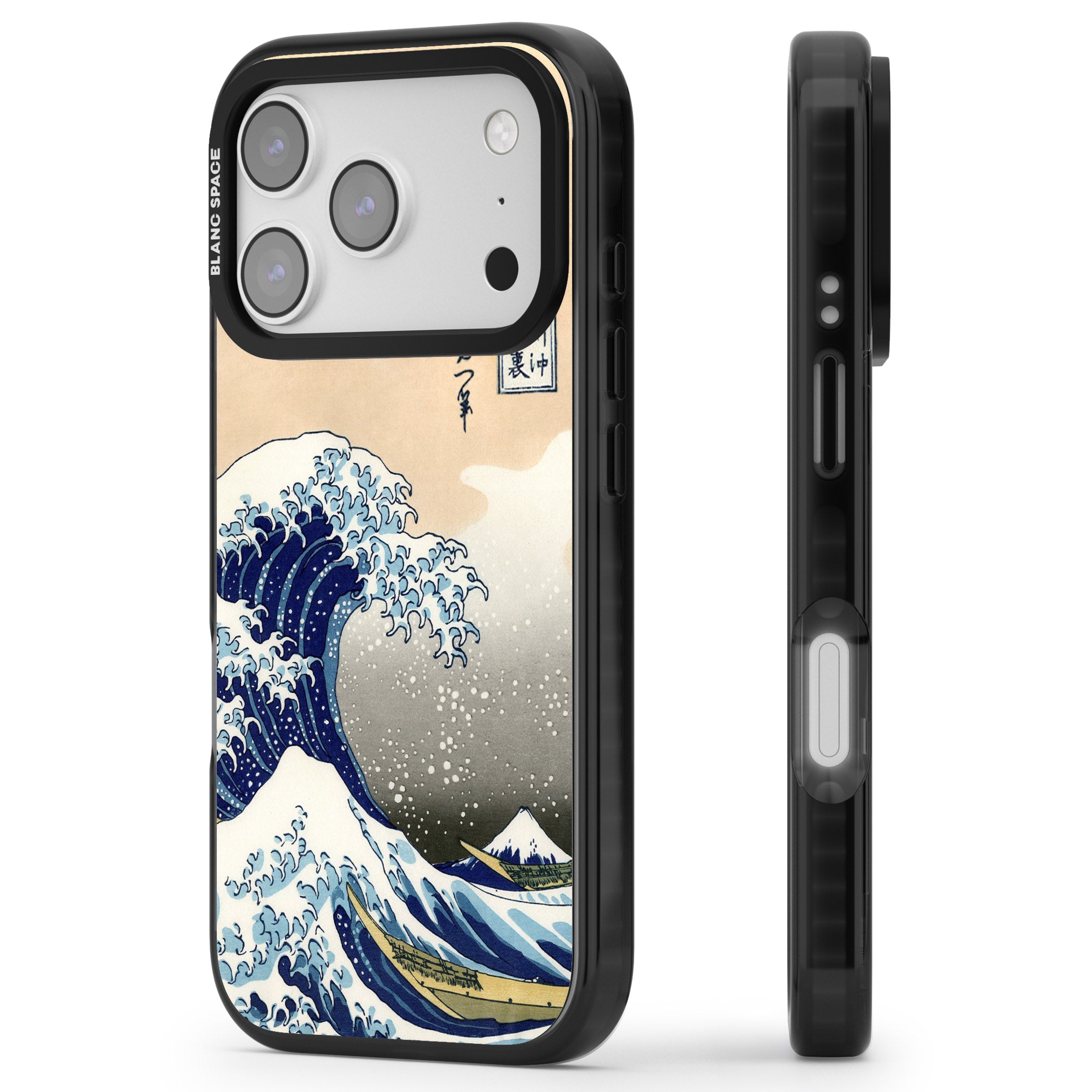 Great Wave iPhone 17 Pro Max Impact Pro Black Phone Case Side Profile