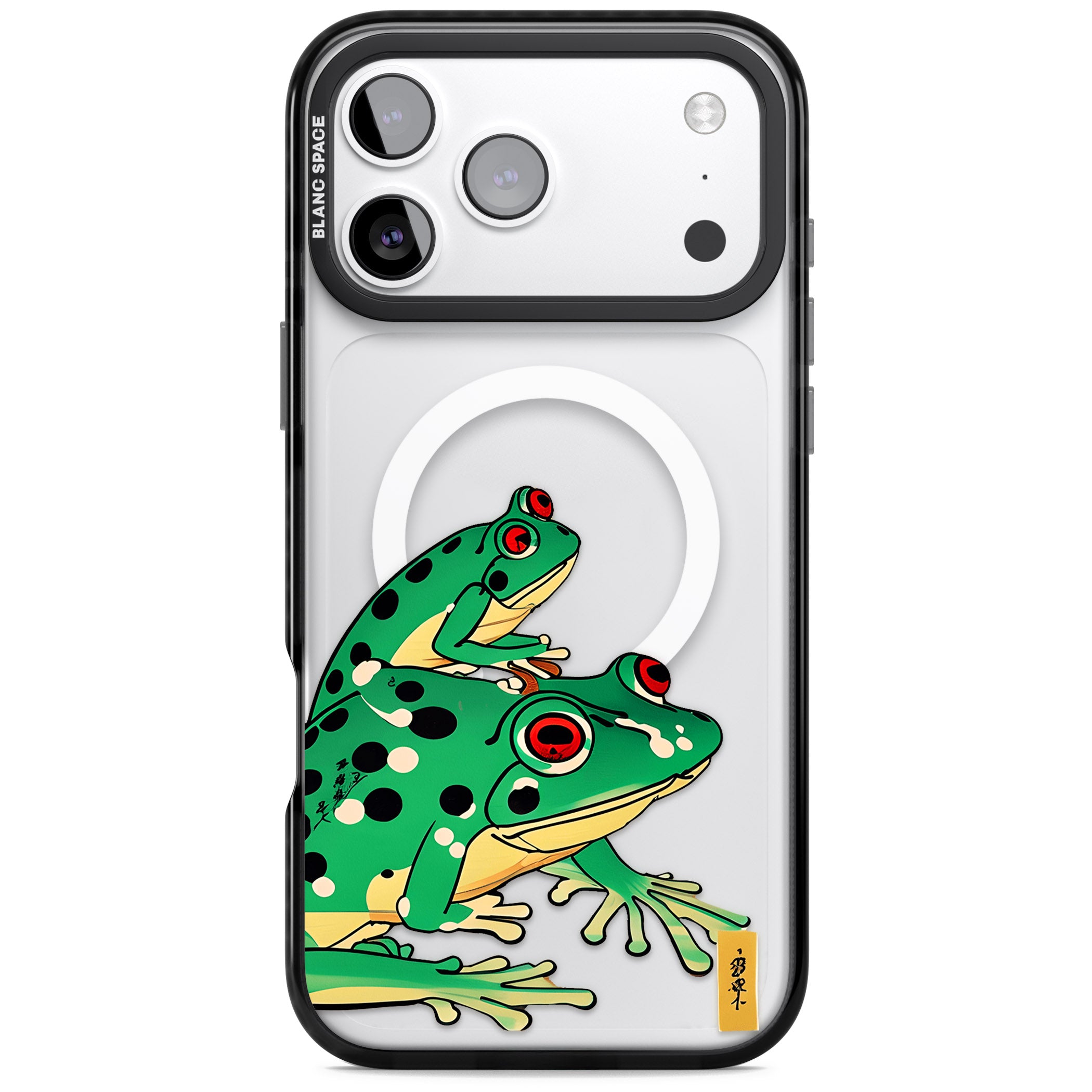 Matsumoto Hoji Frog Green iPhone 17 Pro Max Impact Pro Black Phone Case