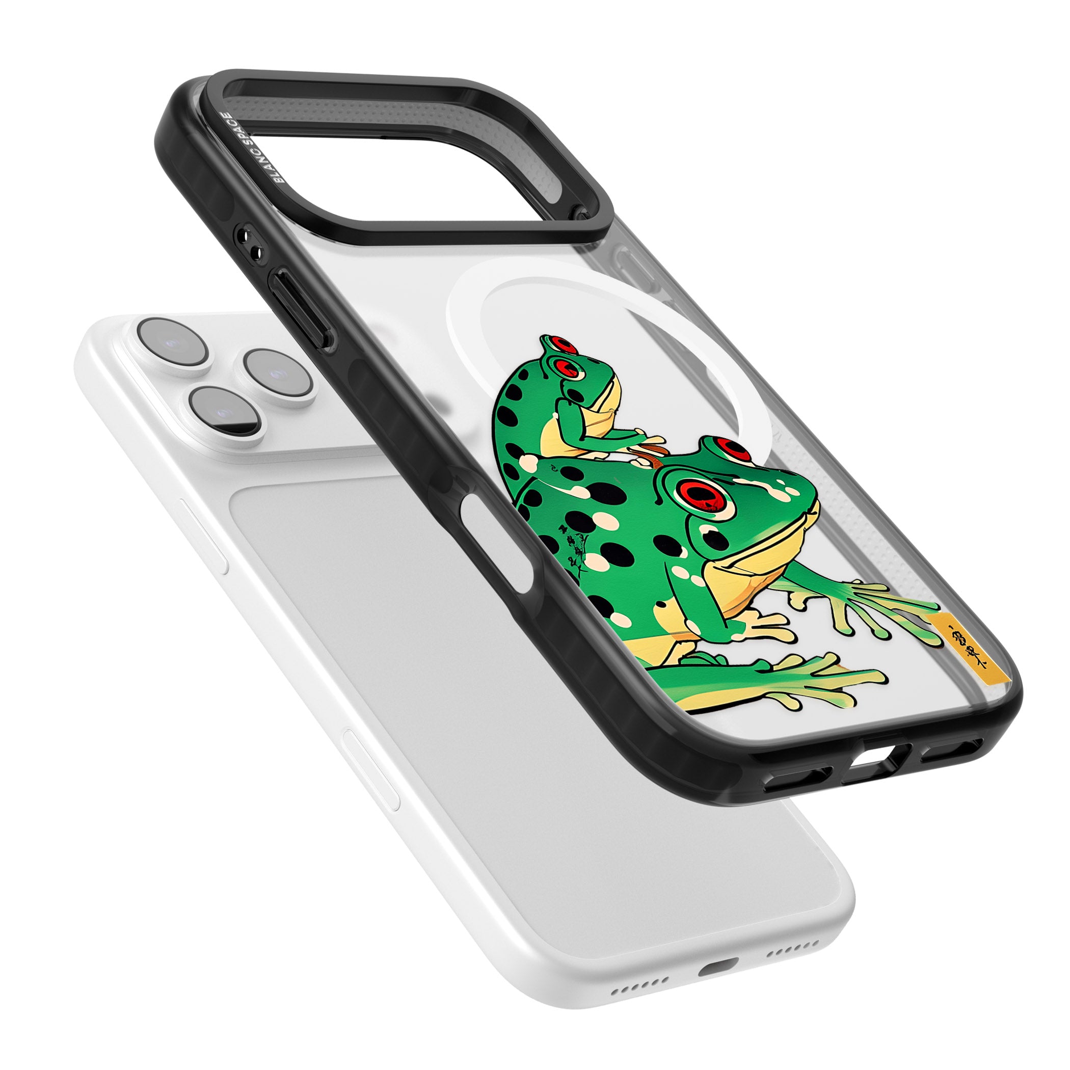 Matsumoto Hoji Frog Green iPhone 17 Pro Max Impact Pro Black Phone Case Colours
