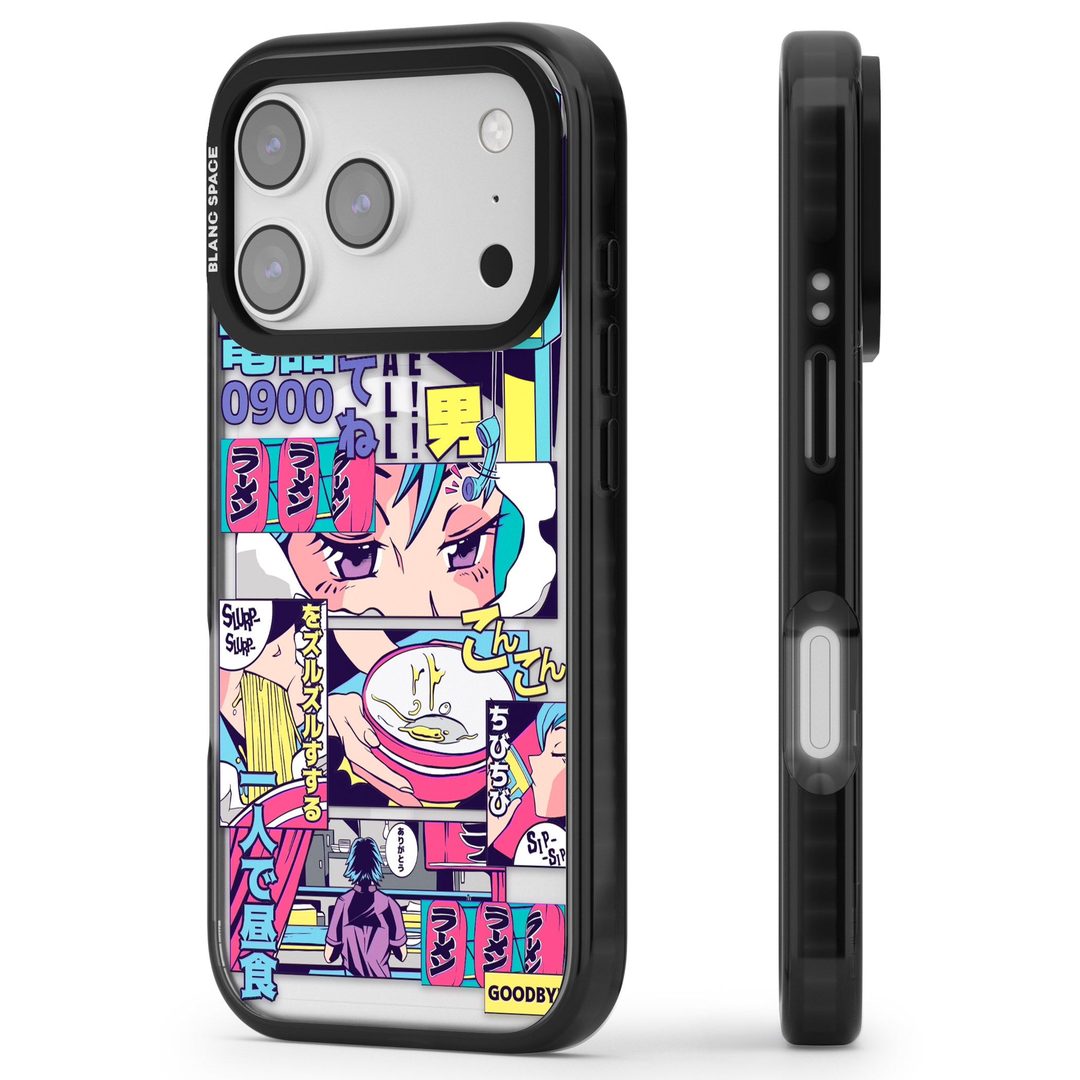 Vibrant Anime Comic iPhone 17 Pro Max Impact Pro Black Phone Case Side Profile