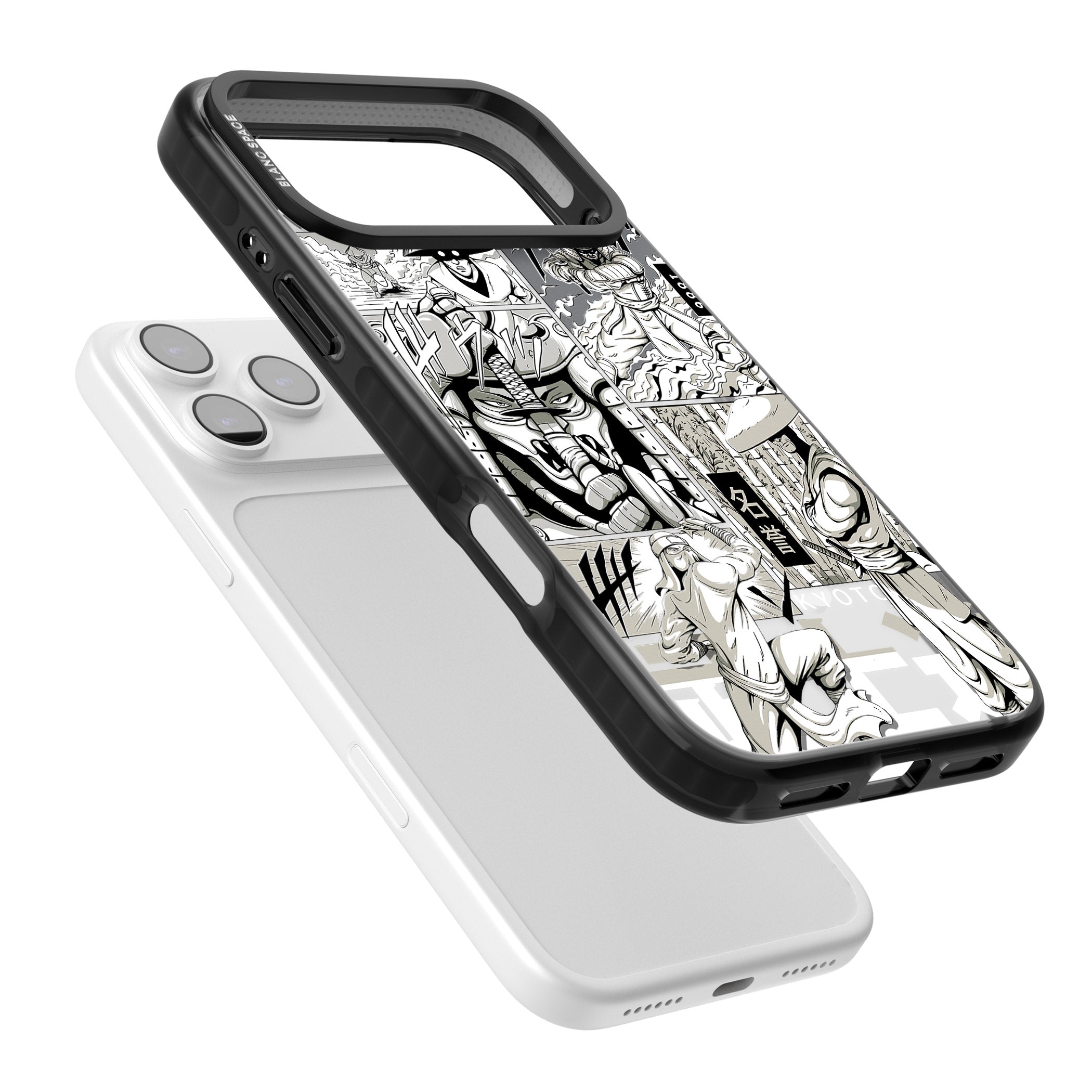 Greyscale Anime Comic iPhone 17 Pro Max Impact Pro Black Phone Case Colours