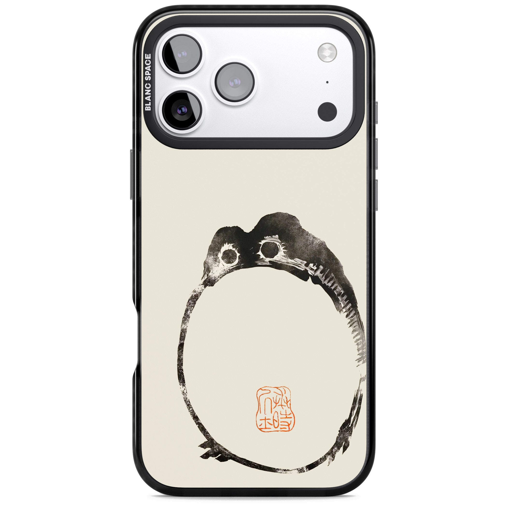 Matsumoto Hoji Round Frog iPhone 17 Pro Max Impact Pro Black Phone Case
