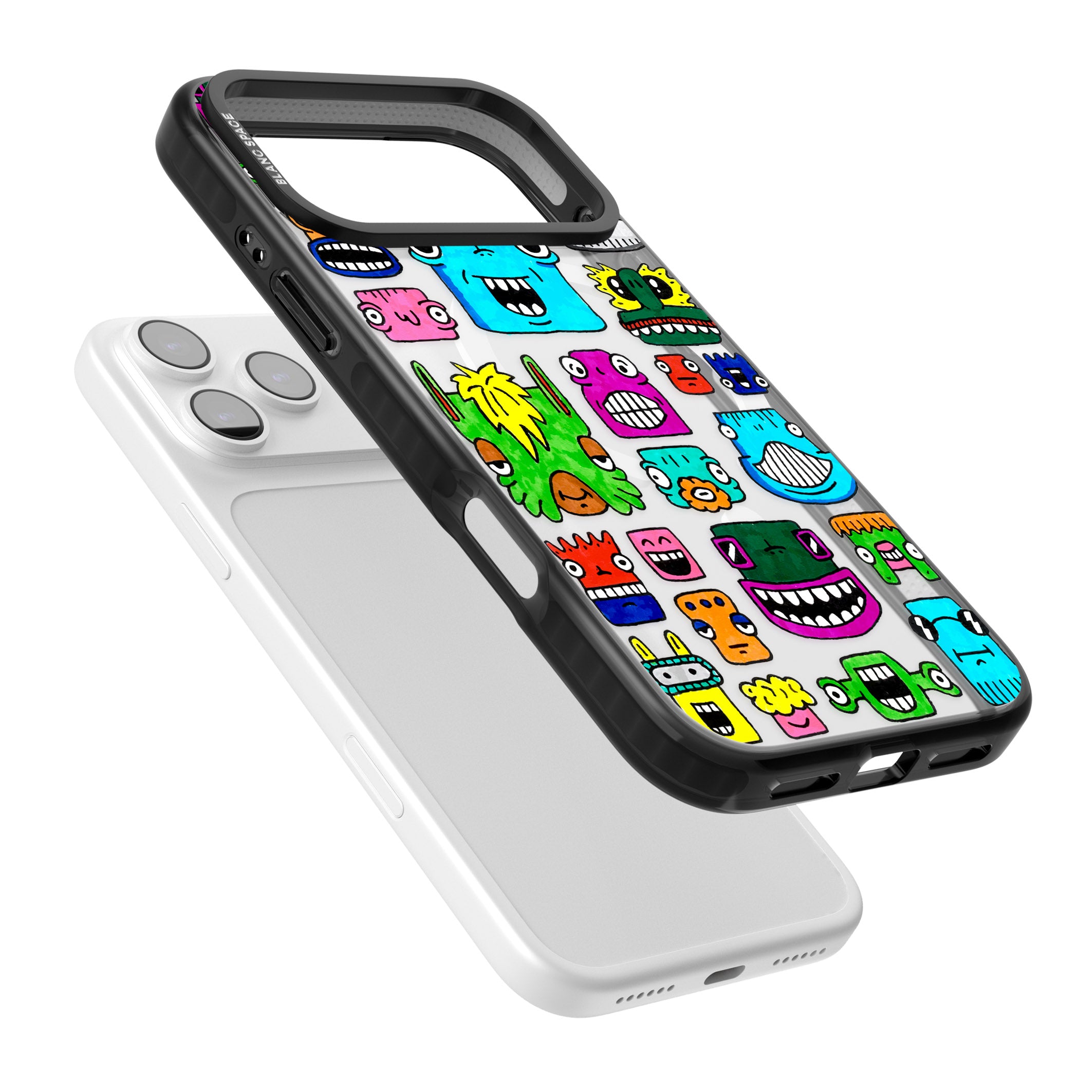 Burst Heads Colour iPhone 17 Pro Max Impact Pro Black Phone Case Colours