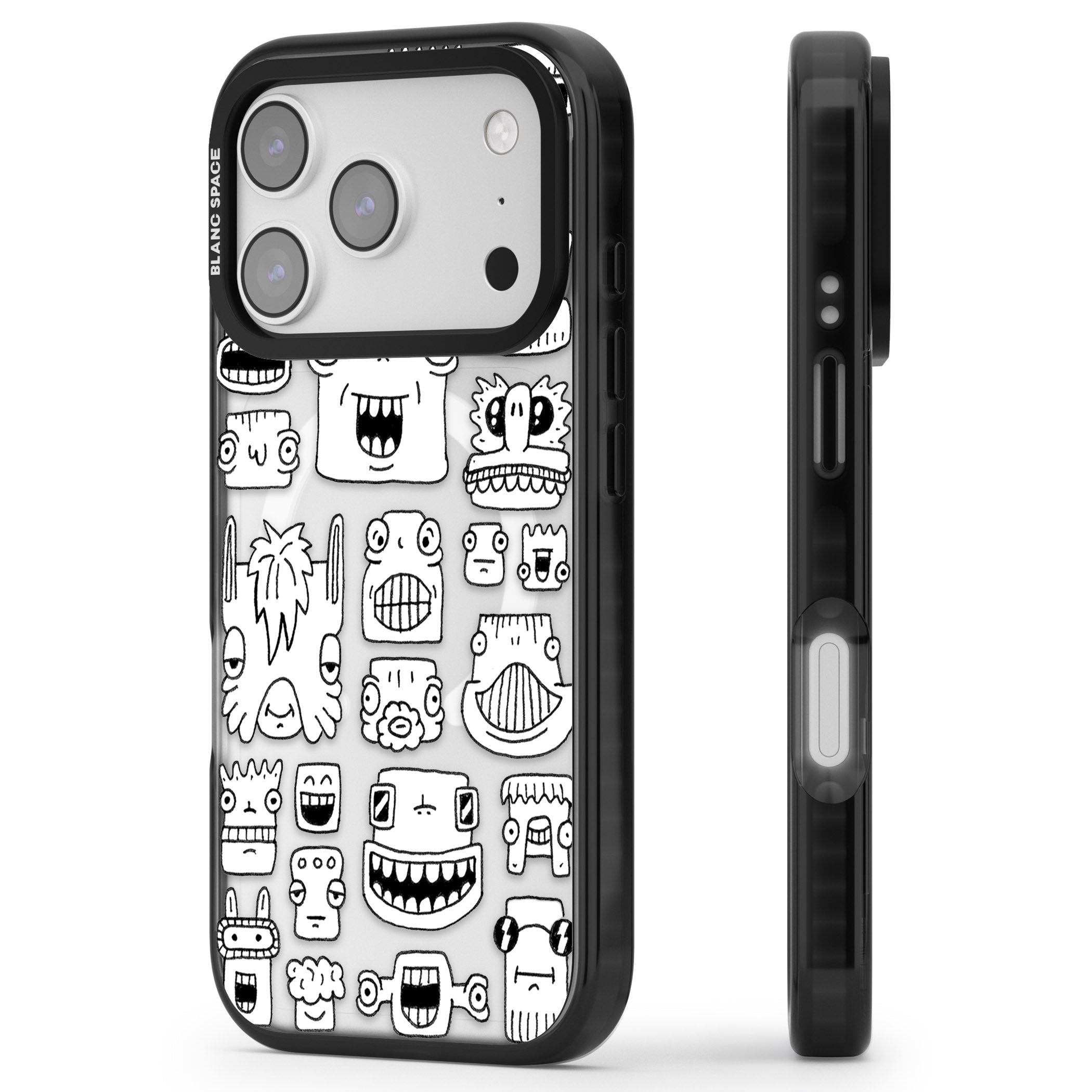 Burst Heads iPhone 17 Pro Max Impact Pro Black Phone Case Side Profile