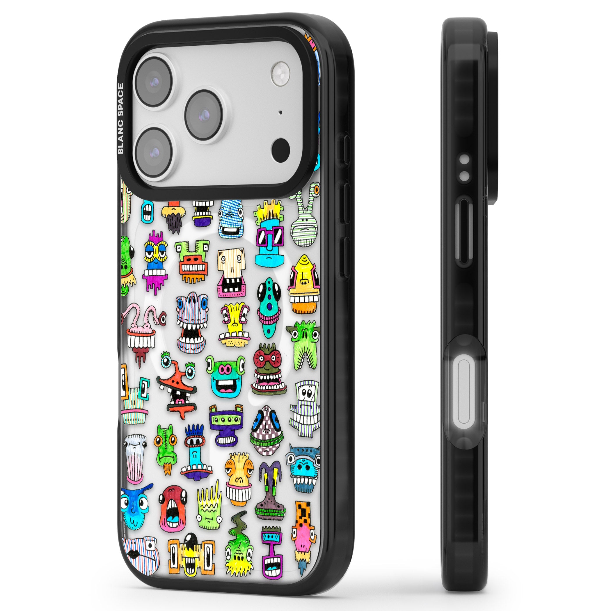 Familiar Faces iPhone 17 Pro Max Impact Pro Black Phone Case Side Profile