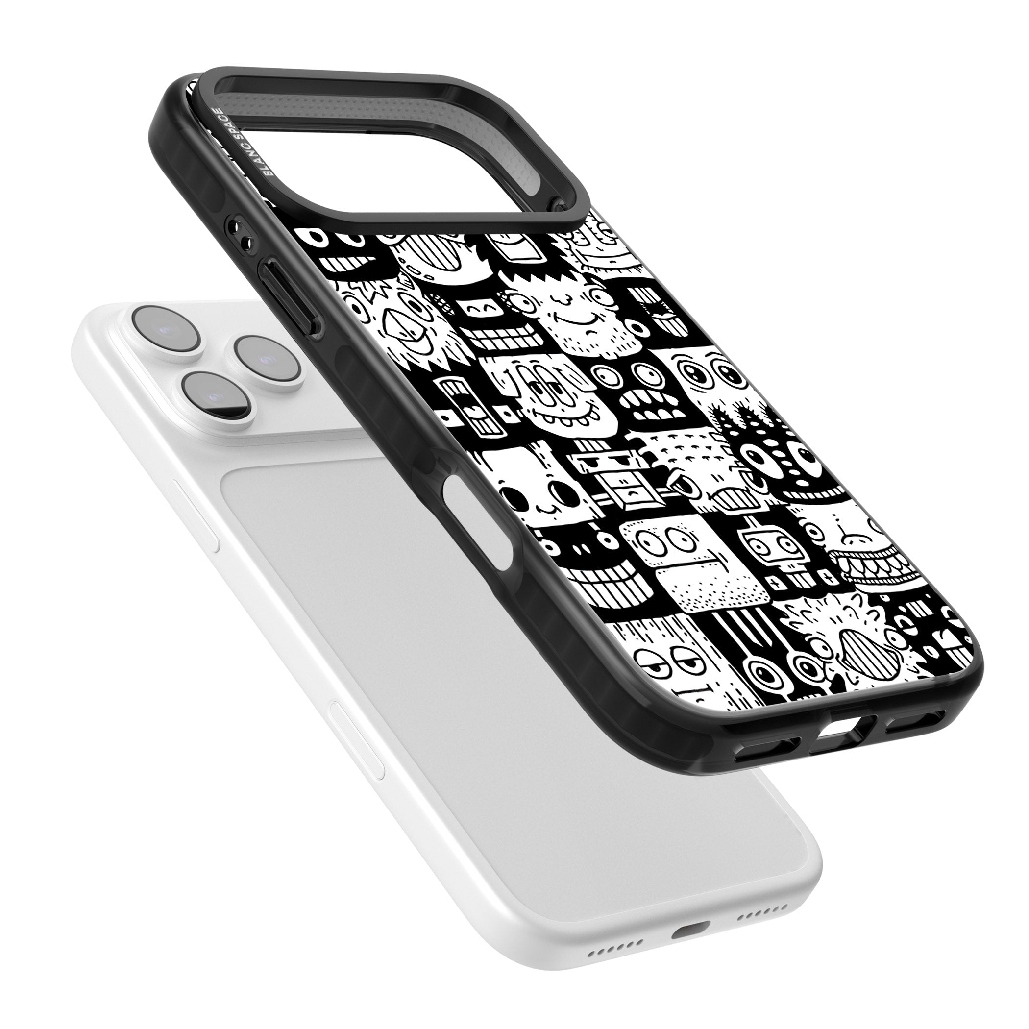 Checkerboard Heads iPhone 17 Pro Max Impact Pro Black Phone Case Colours