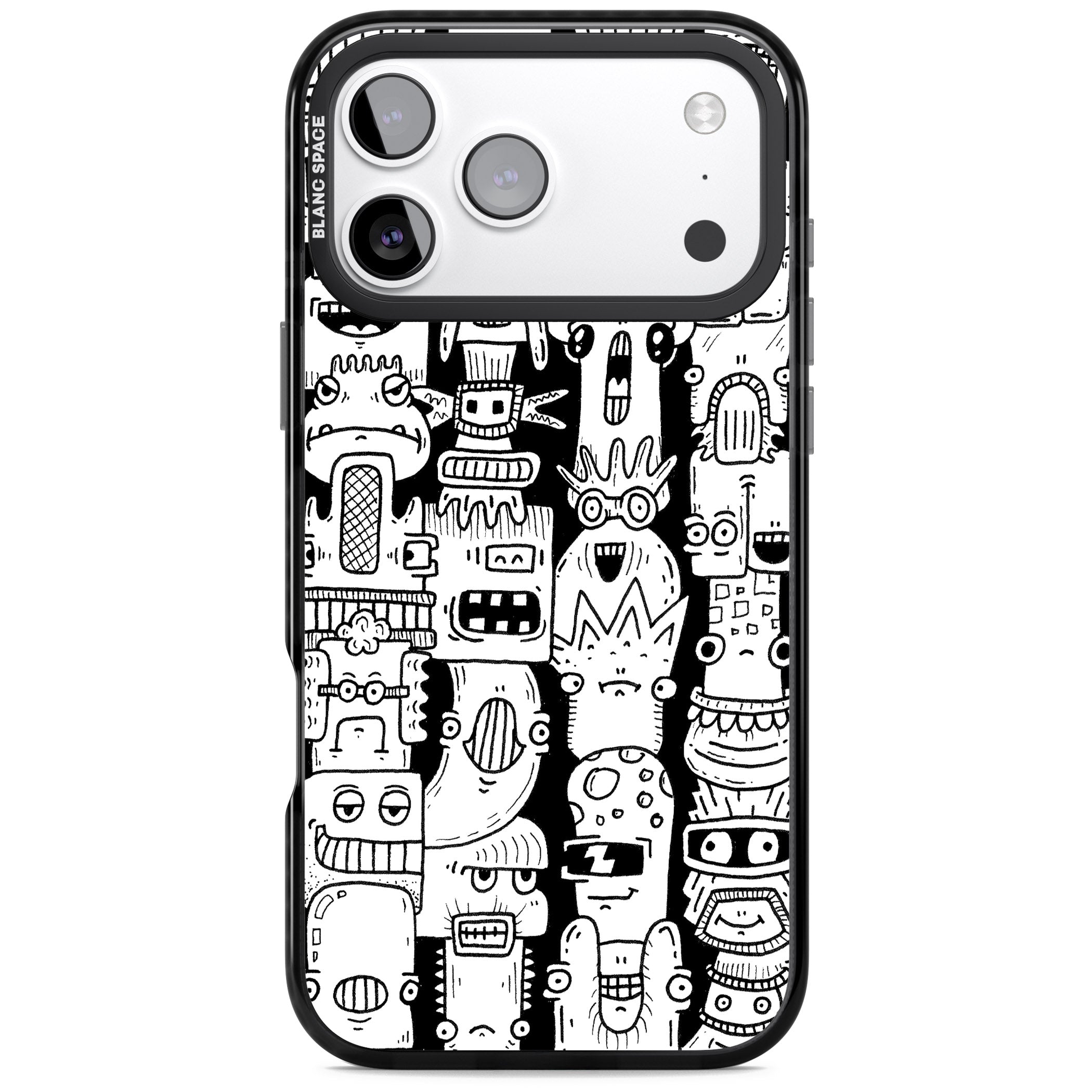 Monochrome Heads iPhone 17 Pro Max Impact Pro Black Phone Case