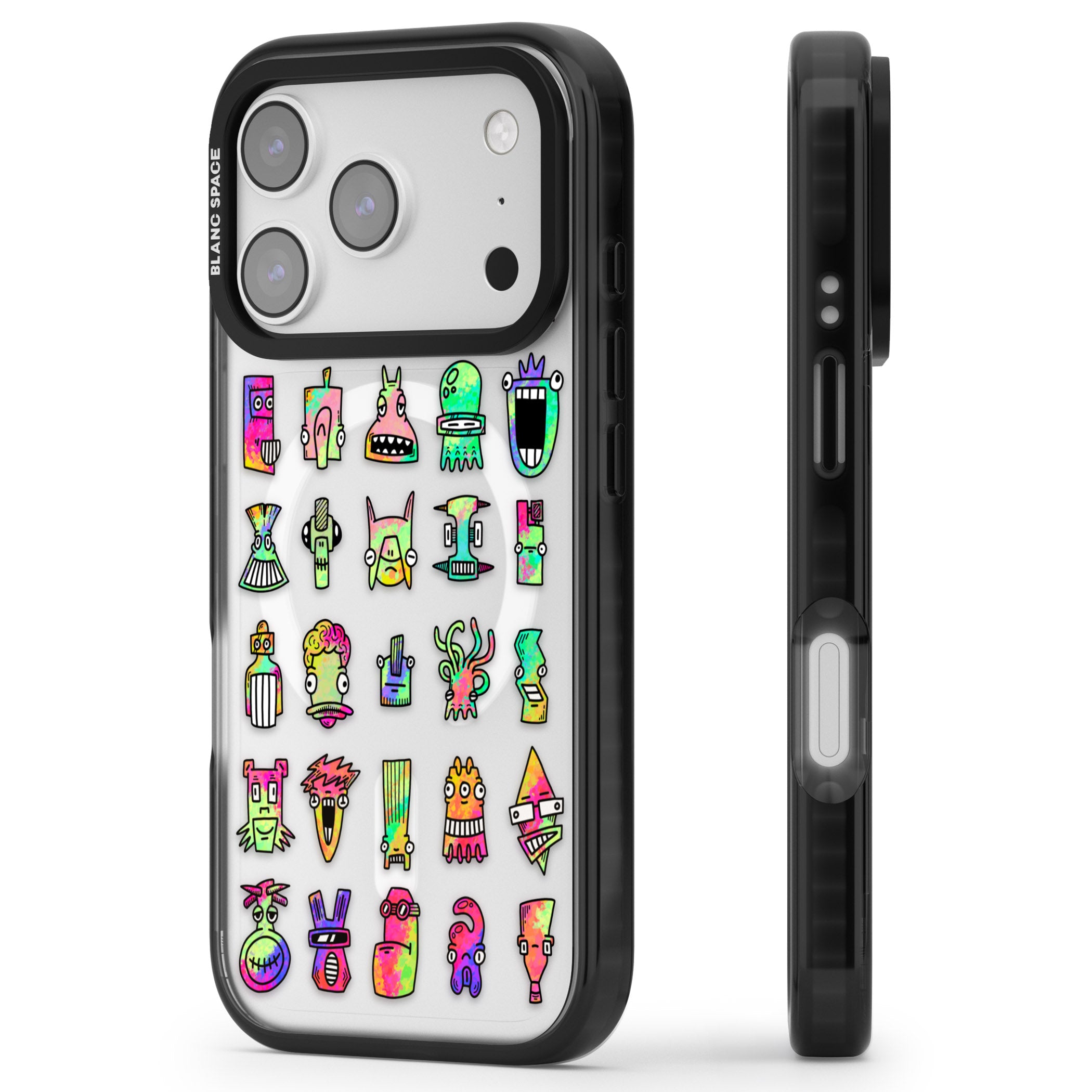 Splashy Friends iPhone 17 Pro Max Impact Pro Black Phone Case Side Profile