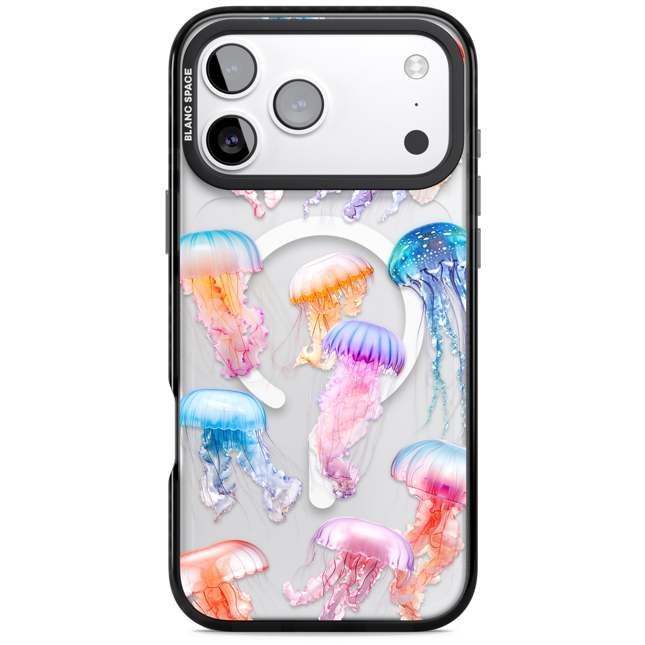 Vibrant Jellyfish iPhone 17 Pro Max Impact Pro Black Phone Case