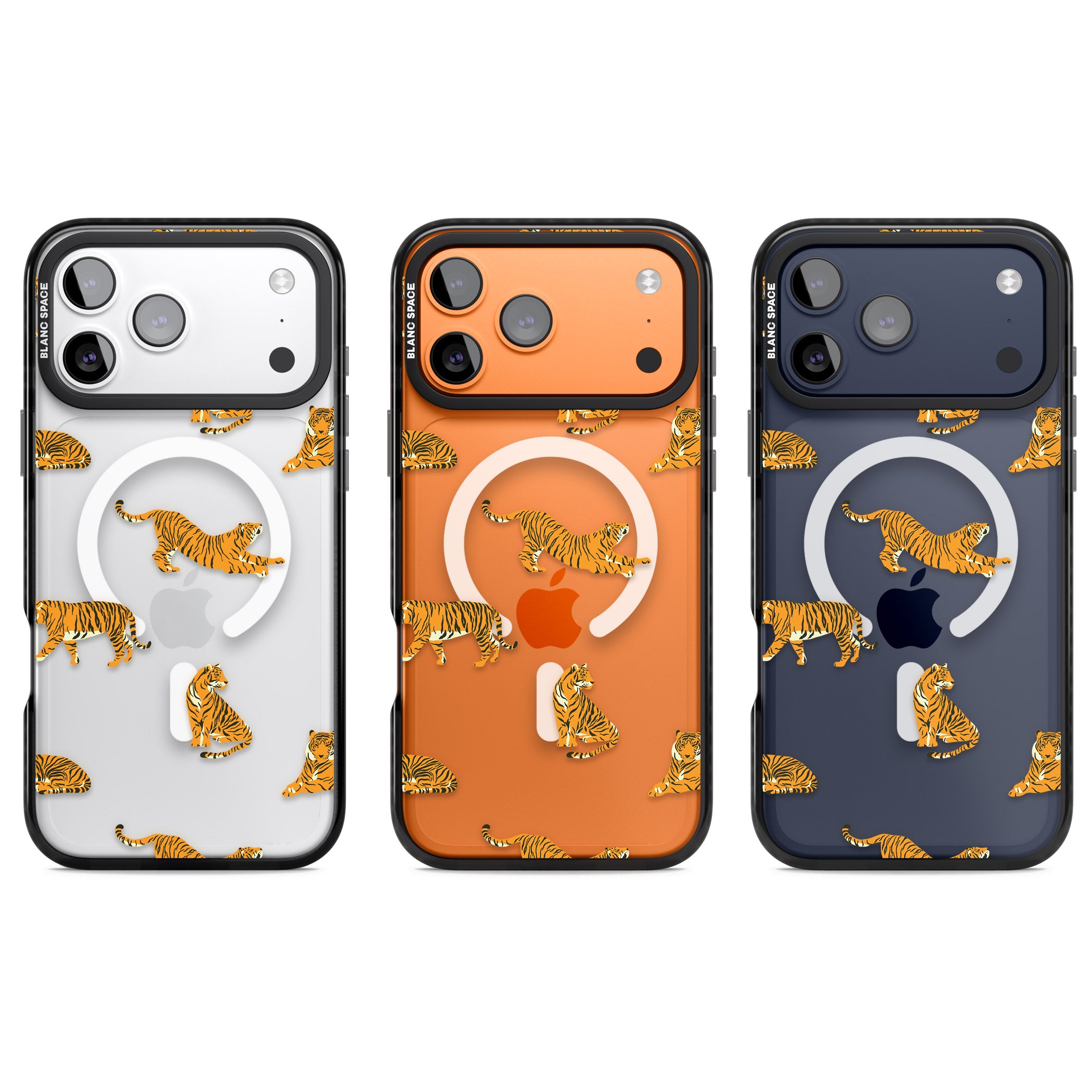 Clear Tiger Jungle iPhone 17 Pro Impact Pro Black Phone Case APT Impact Protection