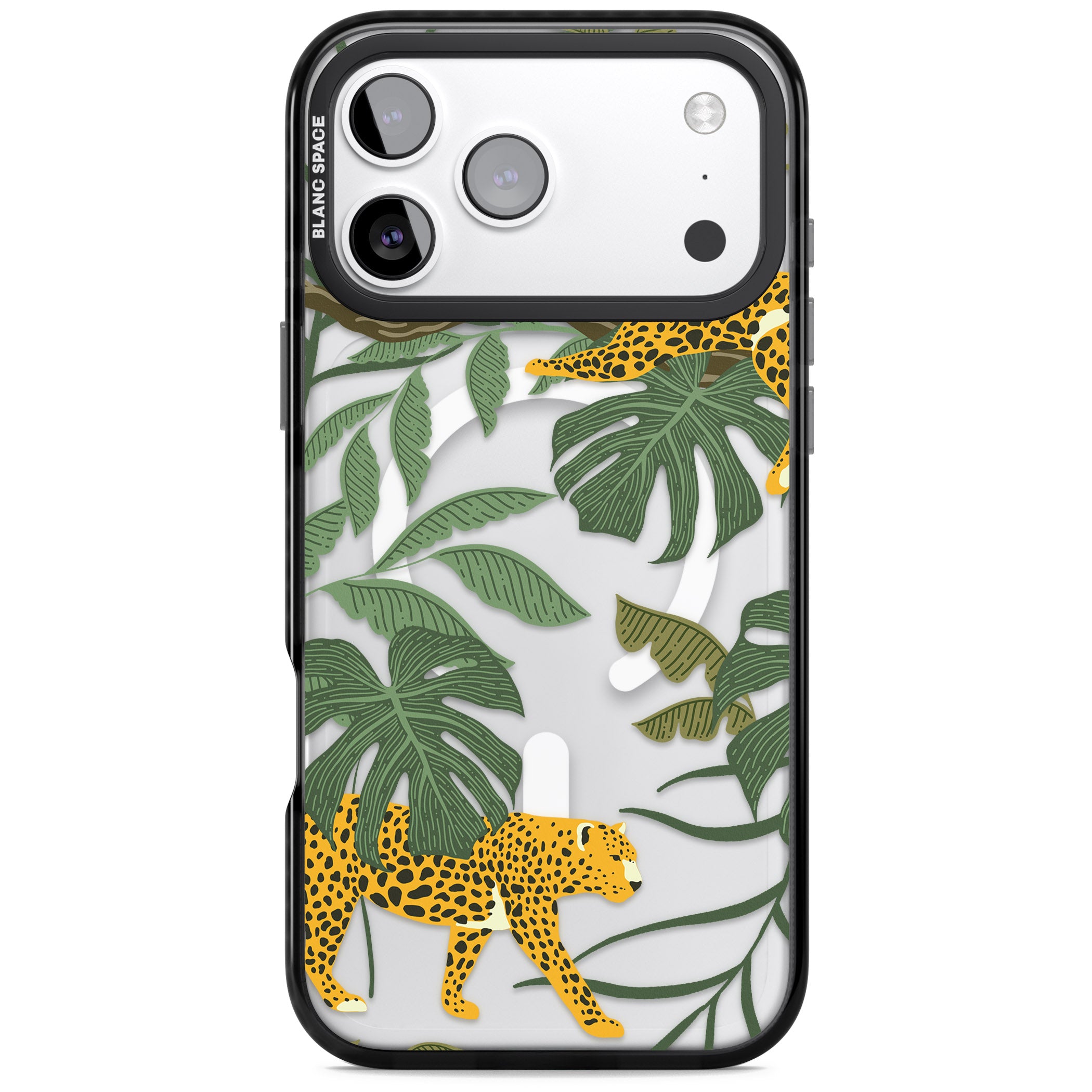 Jungle Cat Pattern iPhone 17 Pro Max Impact Pro Black Phone Case