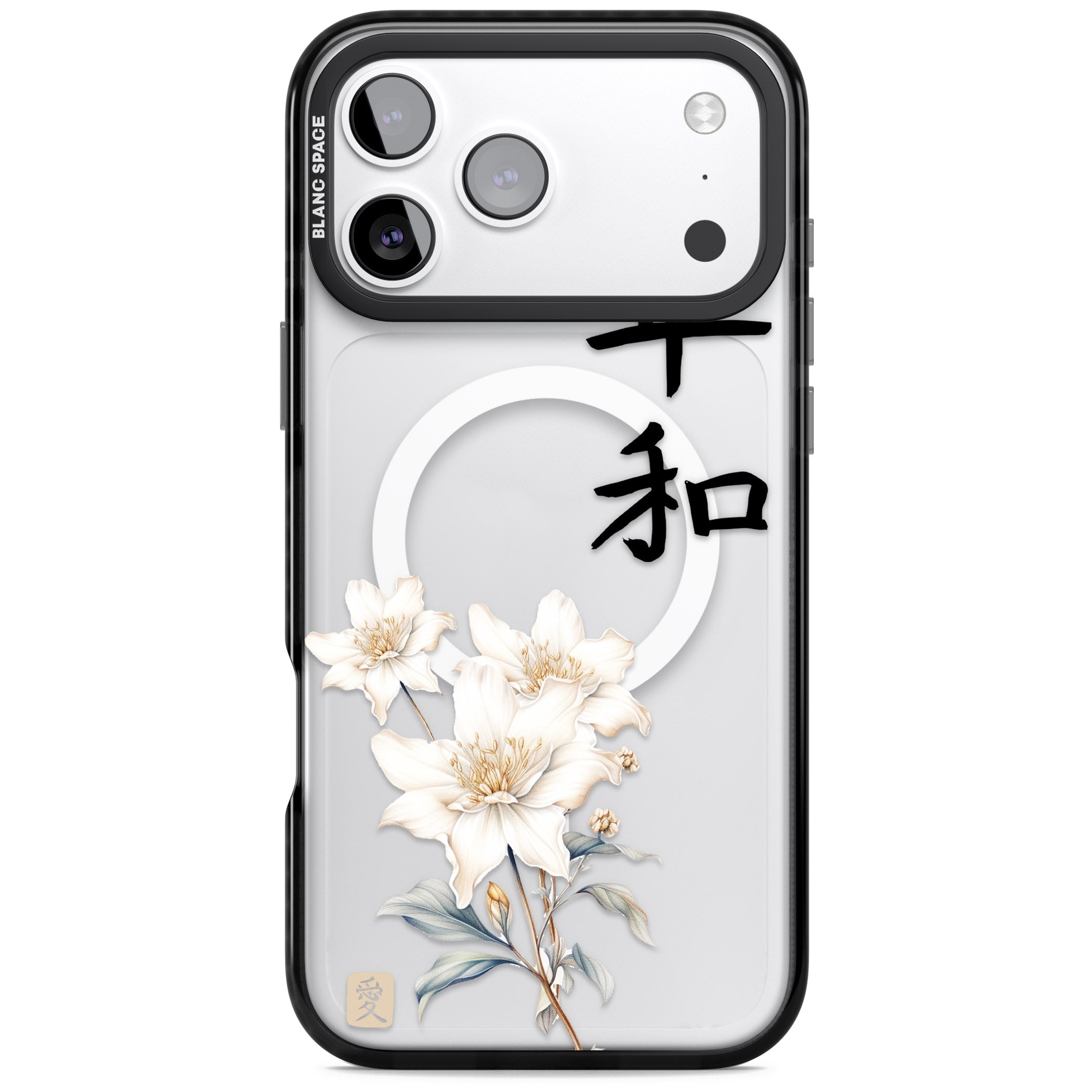 Peace And Flowers iPhone 17 Pro Max Impact Pro Black Phone Case