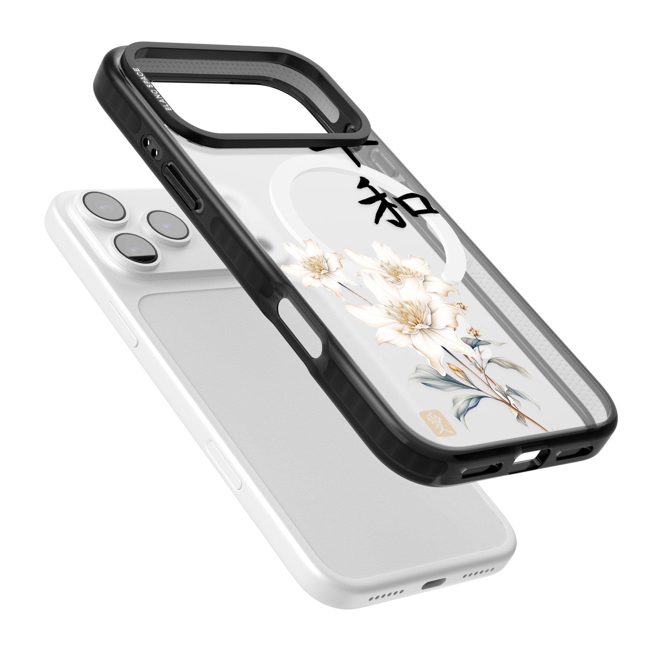 Peace And Flowers iPhone 17 Pro Max Impact Pro Black Phone Case Colours