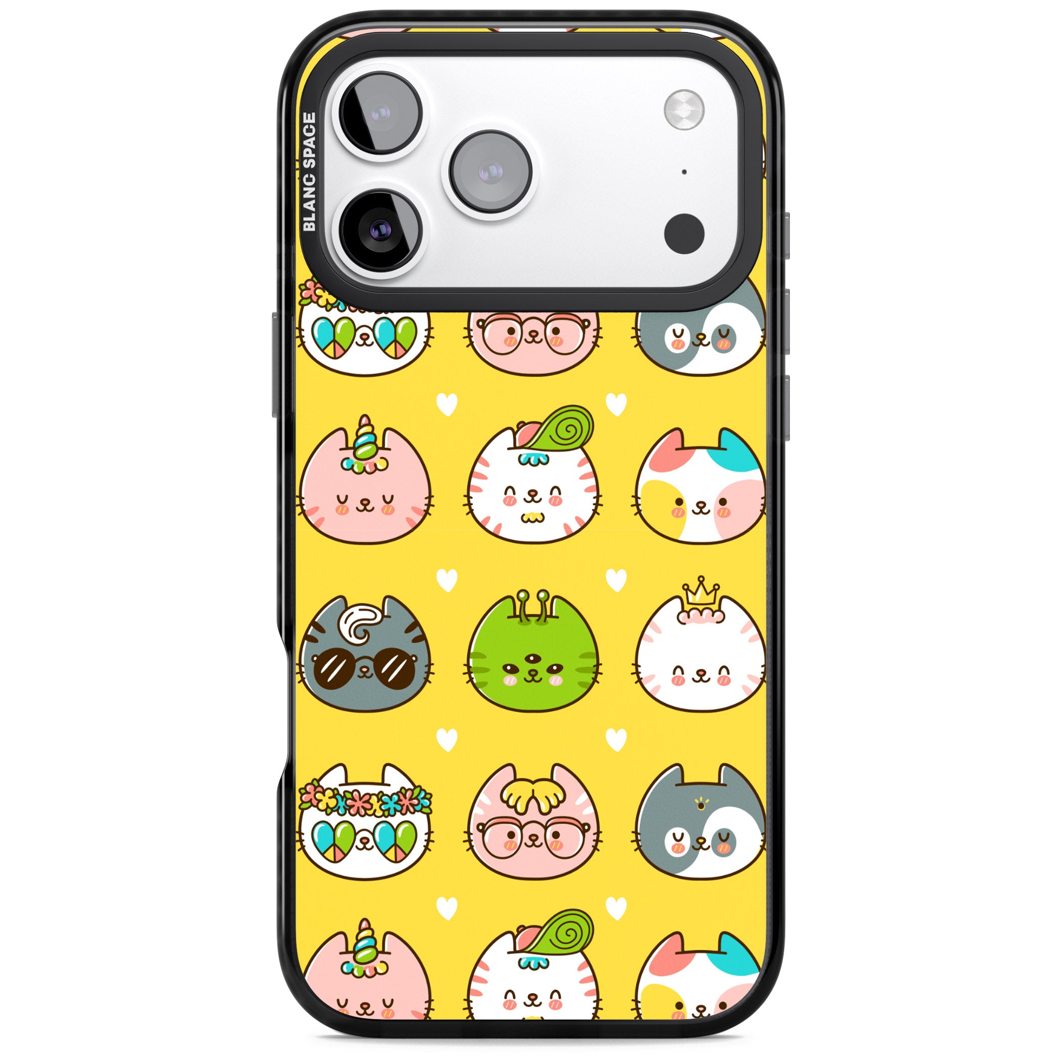 Mythical Cats Kawaii Pattern iPhone 17 Pro Max Impact Pro Black Phone Case