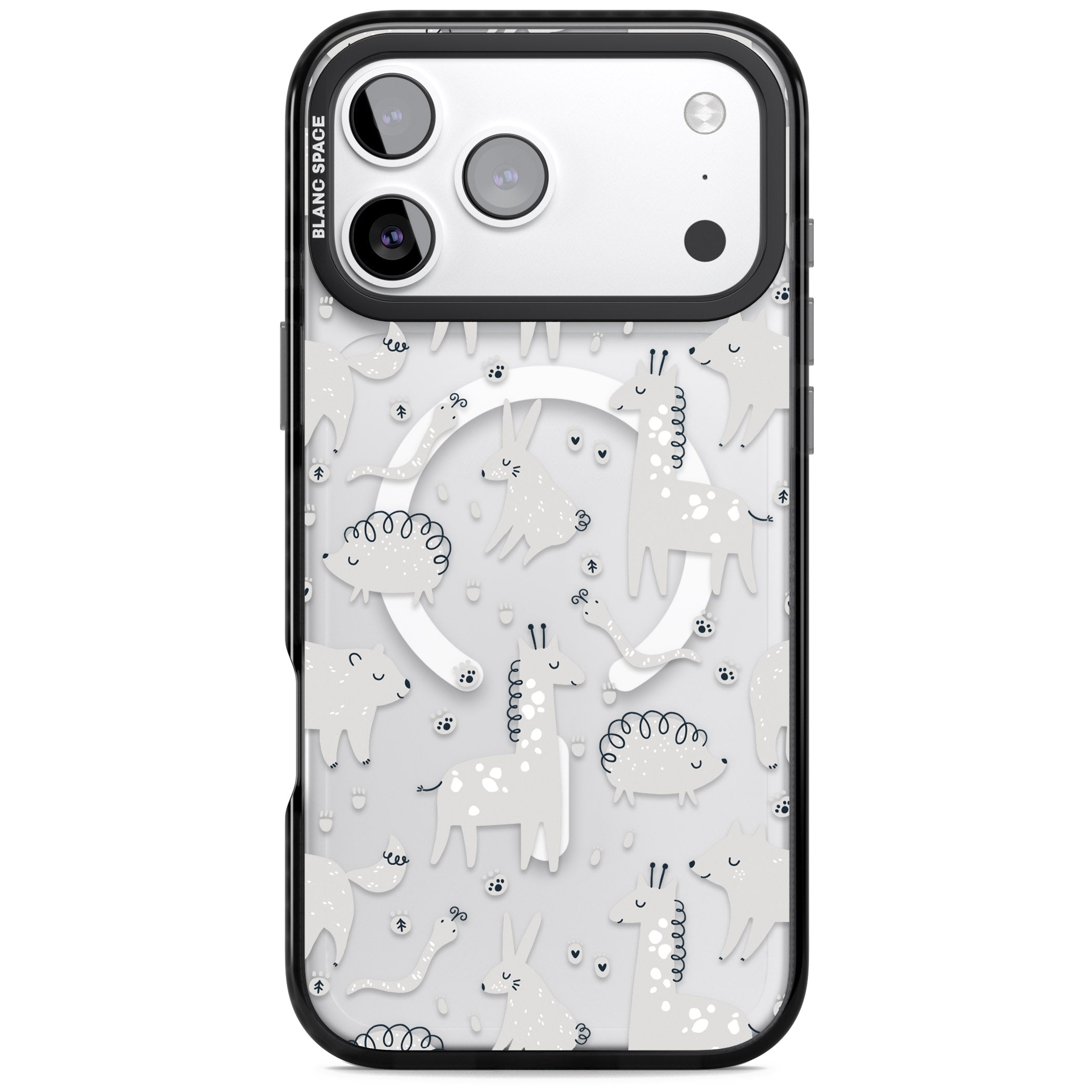 Monochrome Animal Party iPhone 17 Pro Max Impact Pro Black Phone Case