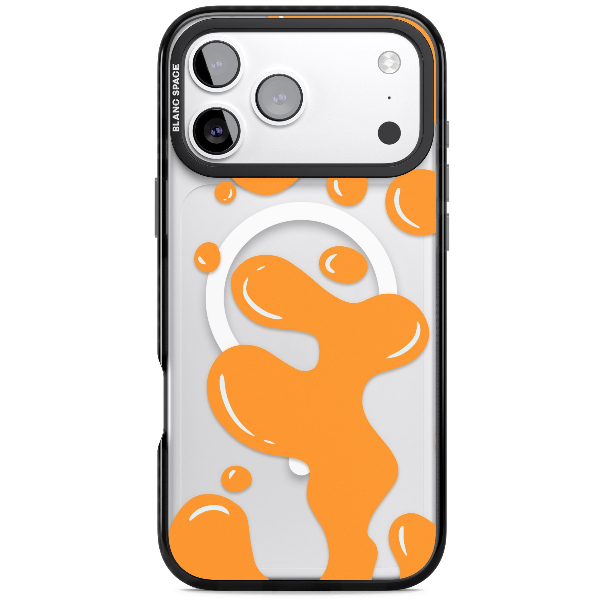 Orange Lava Lamp iPhone 17 Pro Impact Pro Black Phone Case