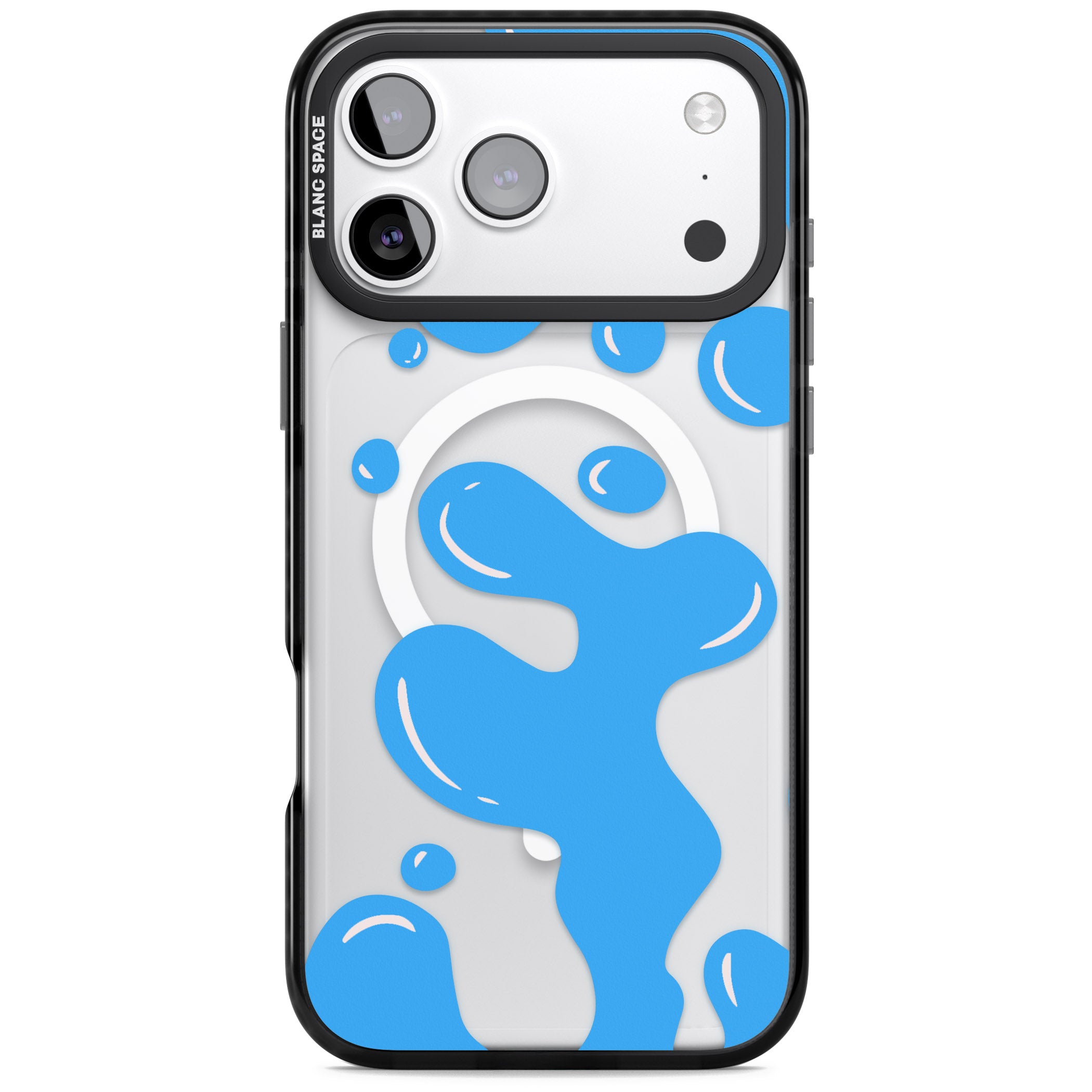 Blue Lava Lamp iPhone 17 Pro Max Impact Pro Black Phone Case