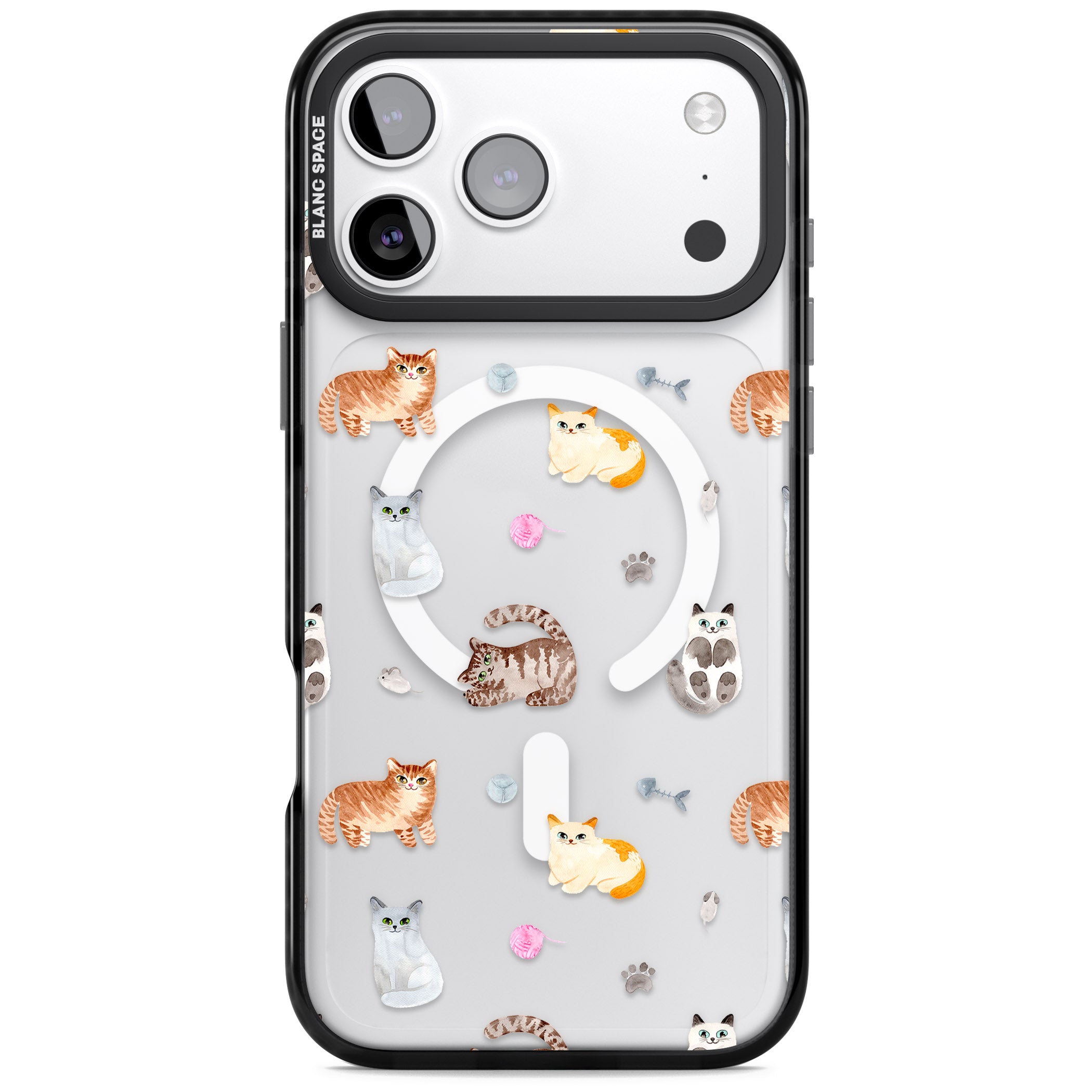 Playful Cats iPhone 17 Pro Max Impact Pro Black Phone Case