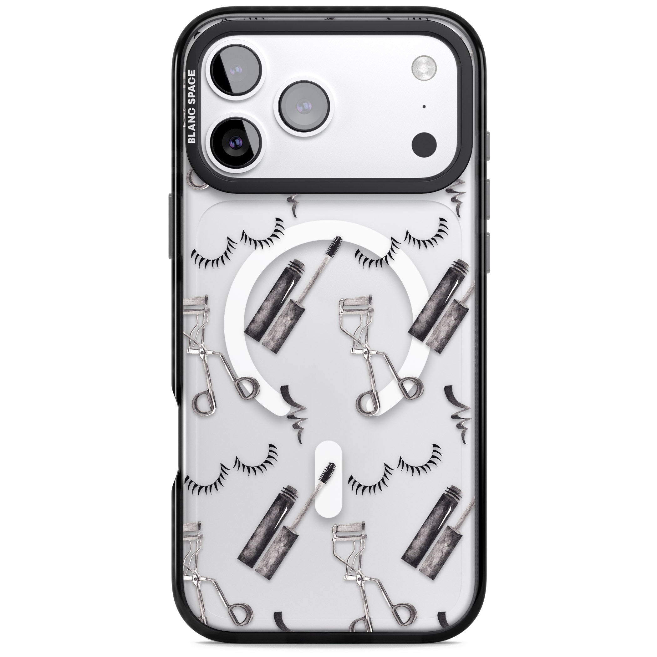 Eyelash Makeup Pattern iPhone 17 Pro Max Impact Pro Black Phone Case