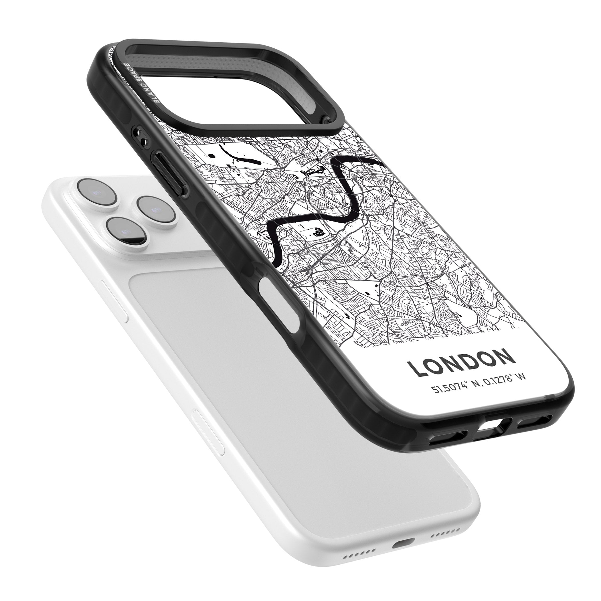 London Map iPhone 17 Pro Max Impact Pro Black Phone Case Colours