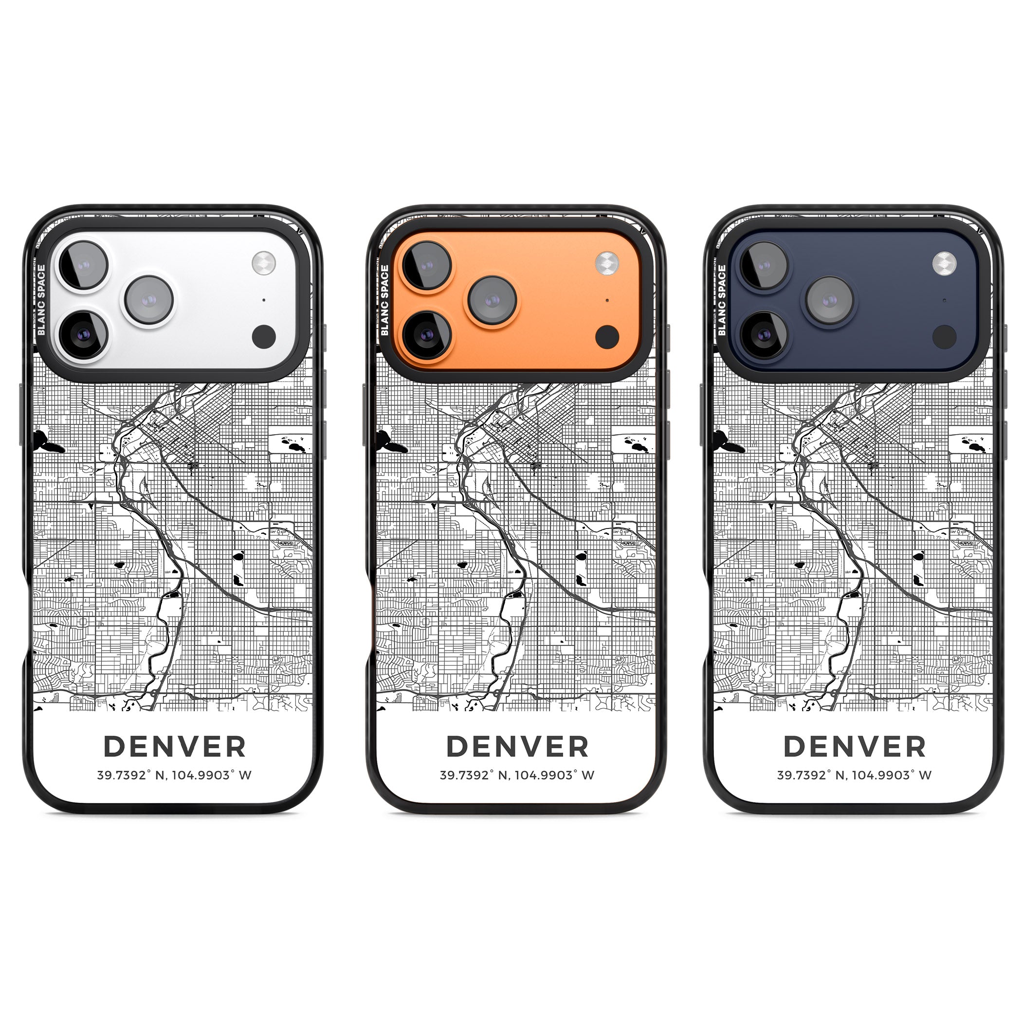Denver Map iPhone 17 Pro Impact Pro Black Phone Case APT Impact Protection