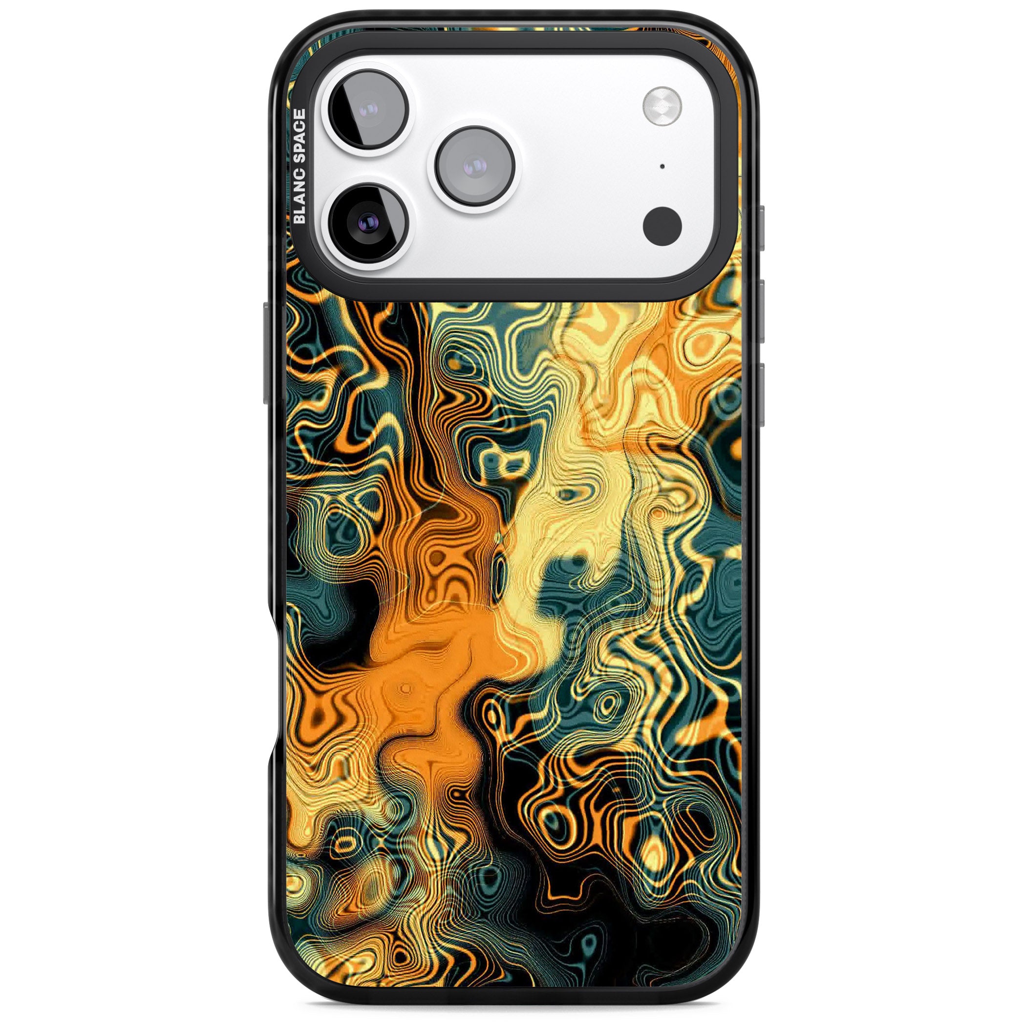Gold Green Marble iPhone 17 Pro Max Impact Pro Black Phone Case
