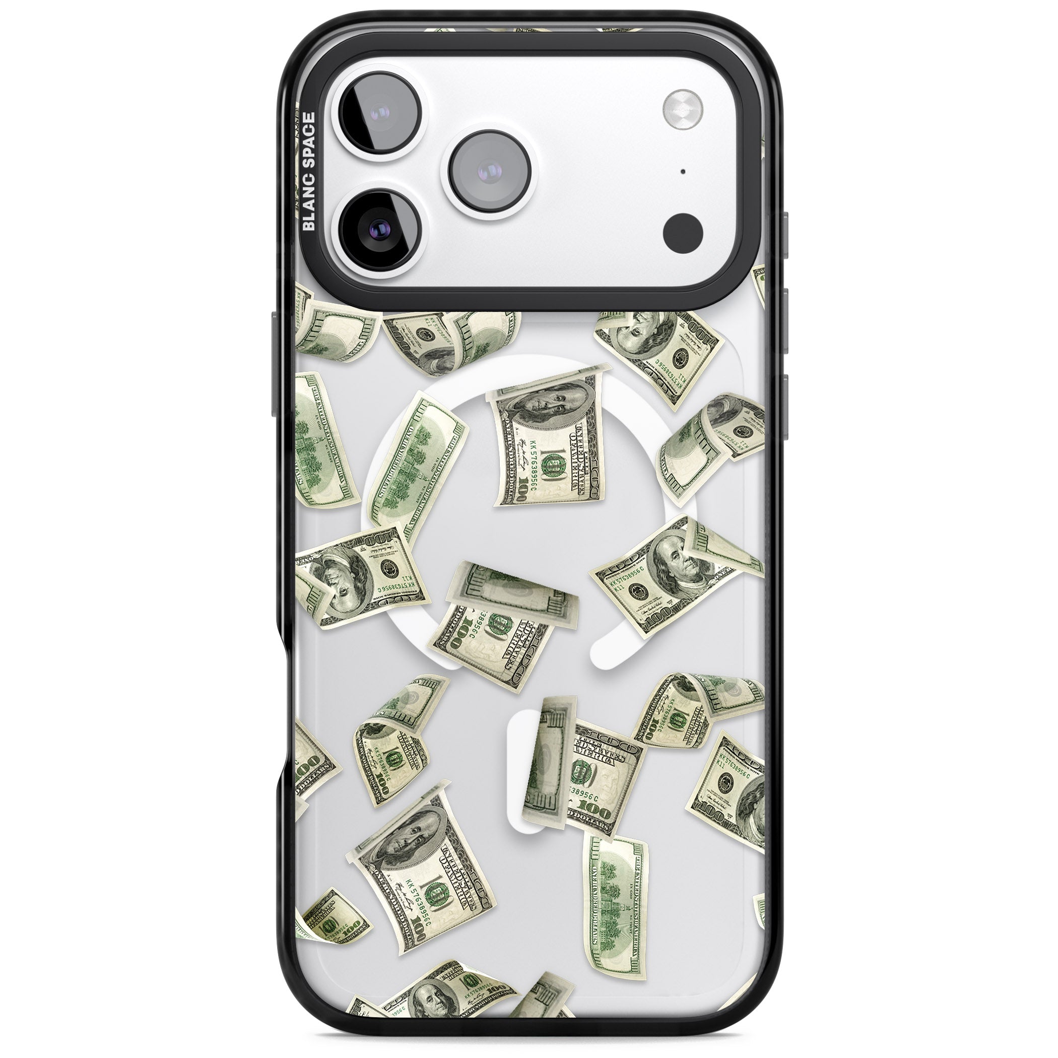 Falling Cash iPhone 17 Pro Max Impact Pro Black Phone Case