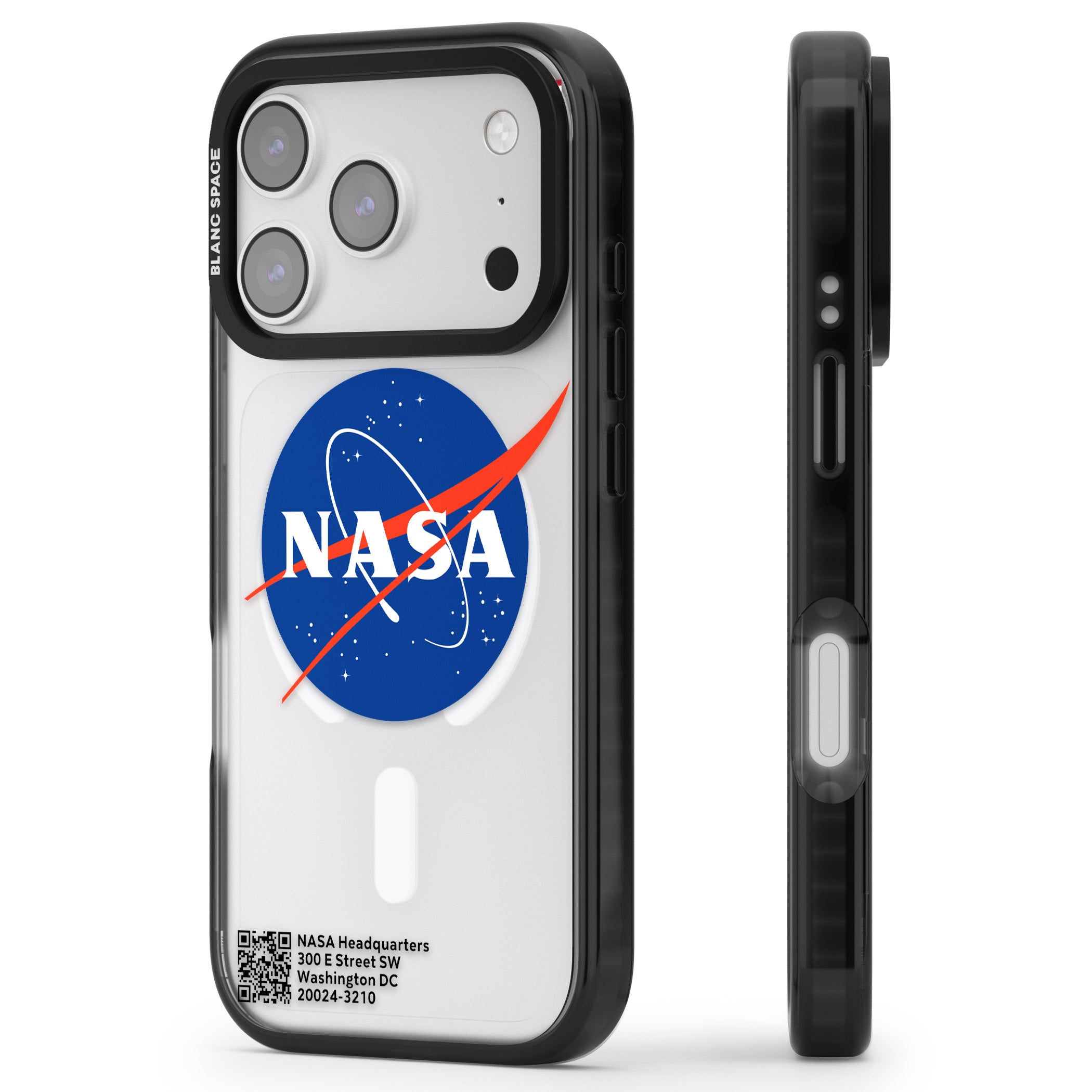 Nasa Meatball iPhone 17 Pro Max Impact Pro Black Phone Case Side Profile