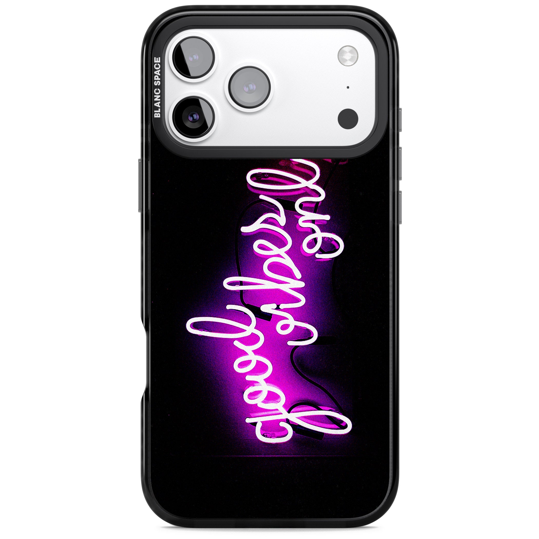 Good Vibes Only Neon Glow iPhone 17 Pro Max Impact Pro Black Phone Case