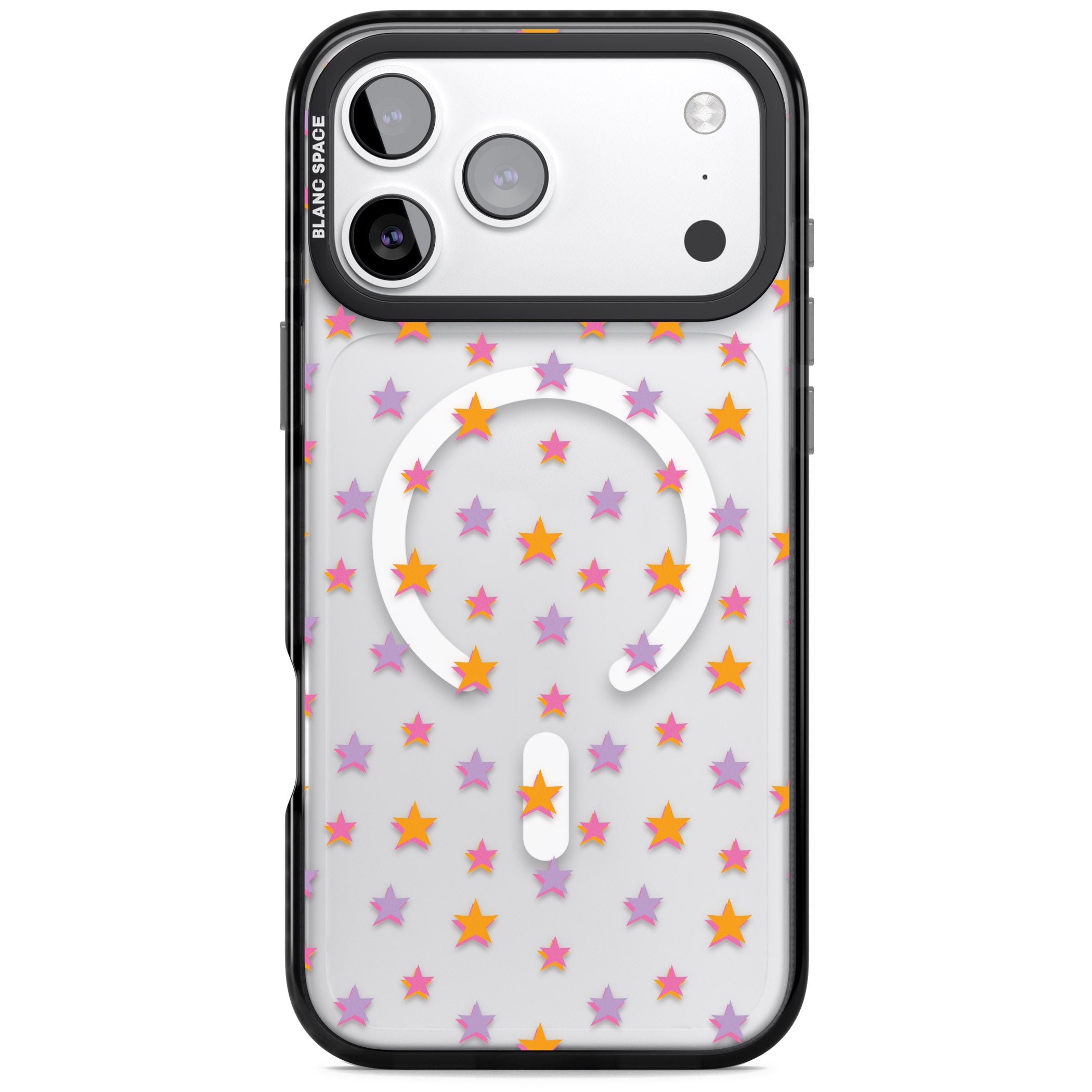 Spangling Stars Pattern iPhone 17 Pro Max Impact Pro Black Phone Case