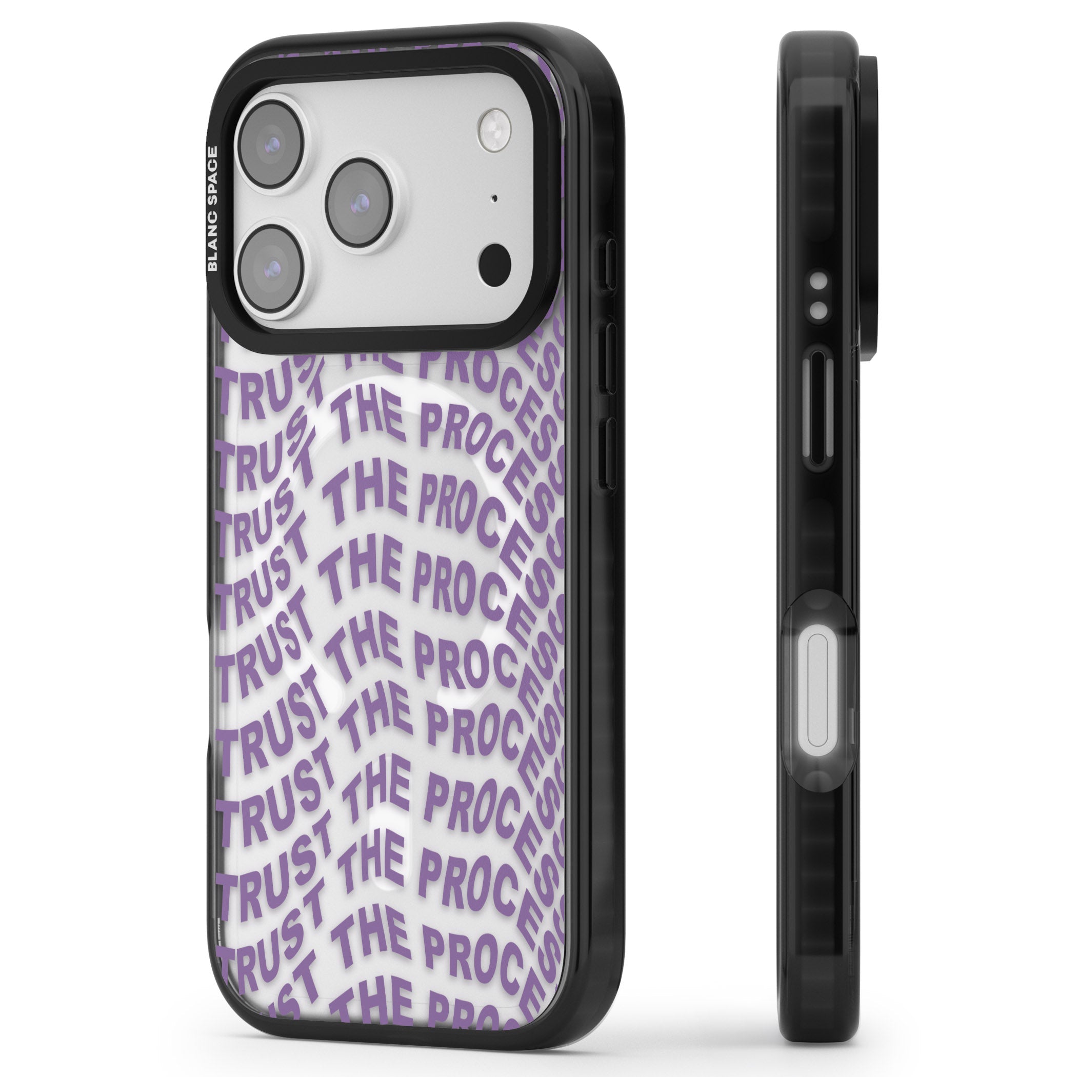Trust The Process iPhone 17 Pro Max Impact Pro Black Phone Case Side Profile