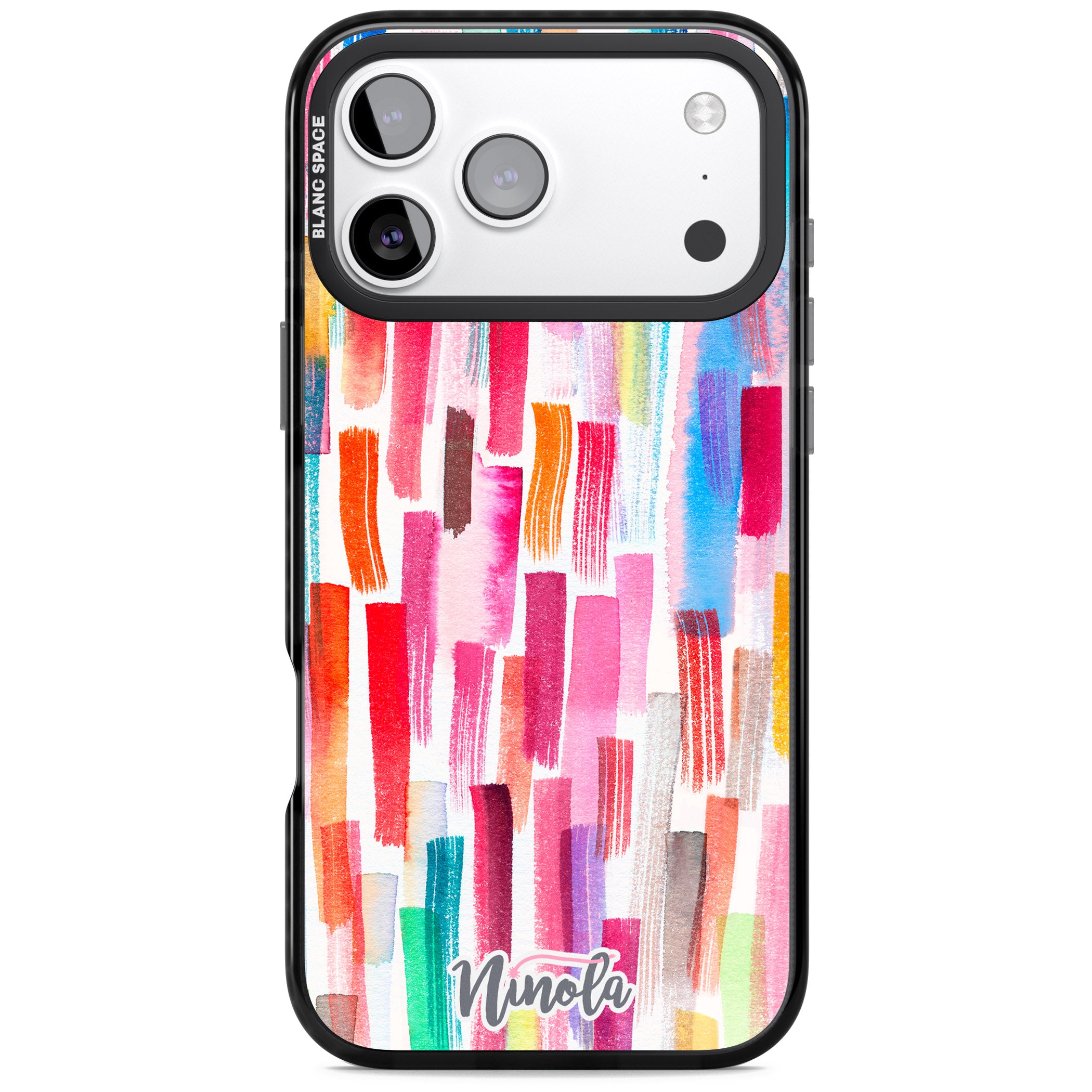 Colorful Brushstrokes iPhone 17 Pro Max Impact Pro Black Phone Case