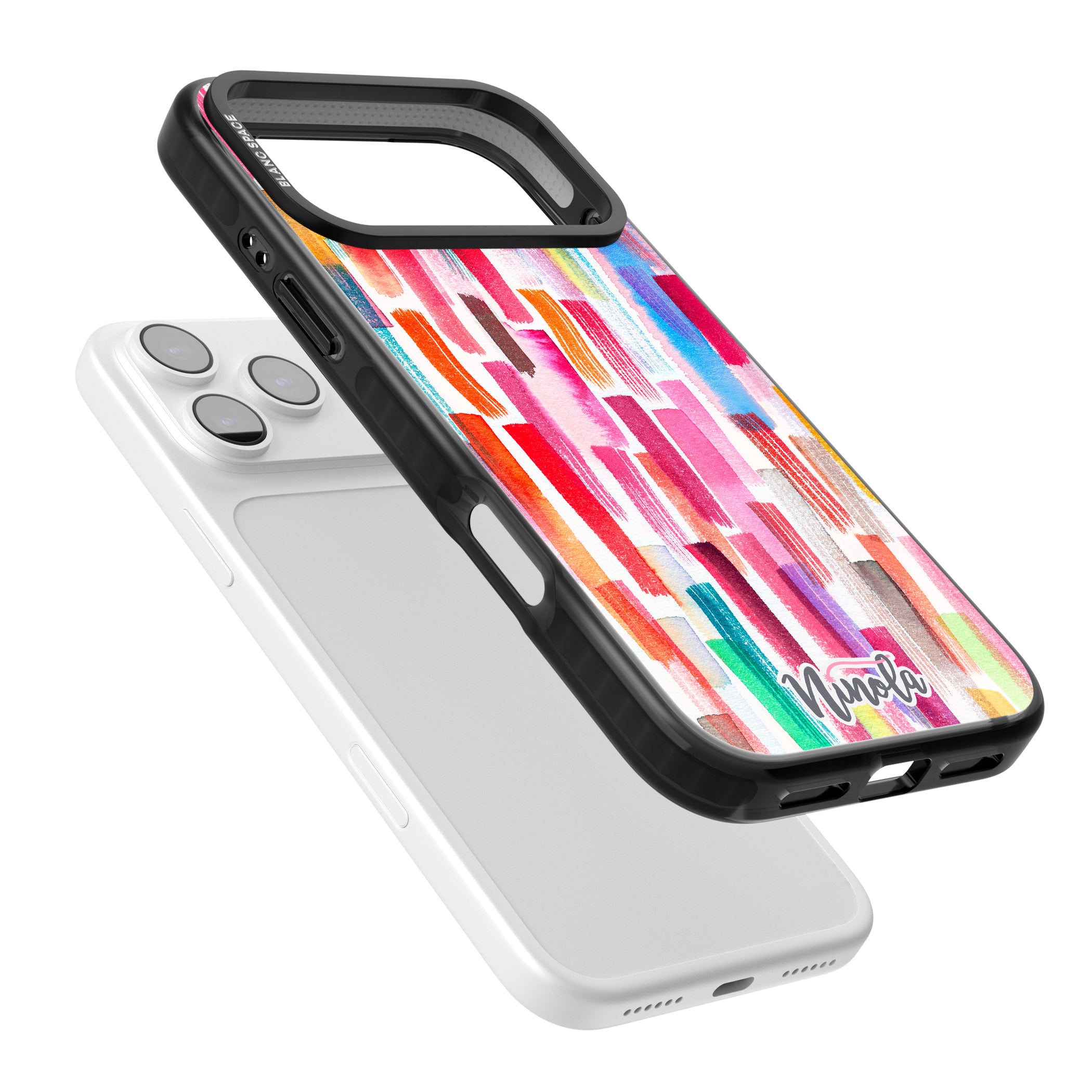 Colorful Brushstrokes iPhone 17 Pro Max Impact Pro Black Phone Case Colours