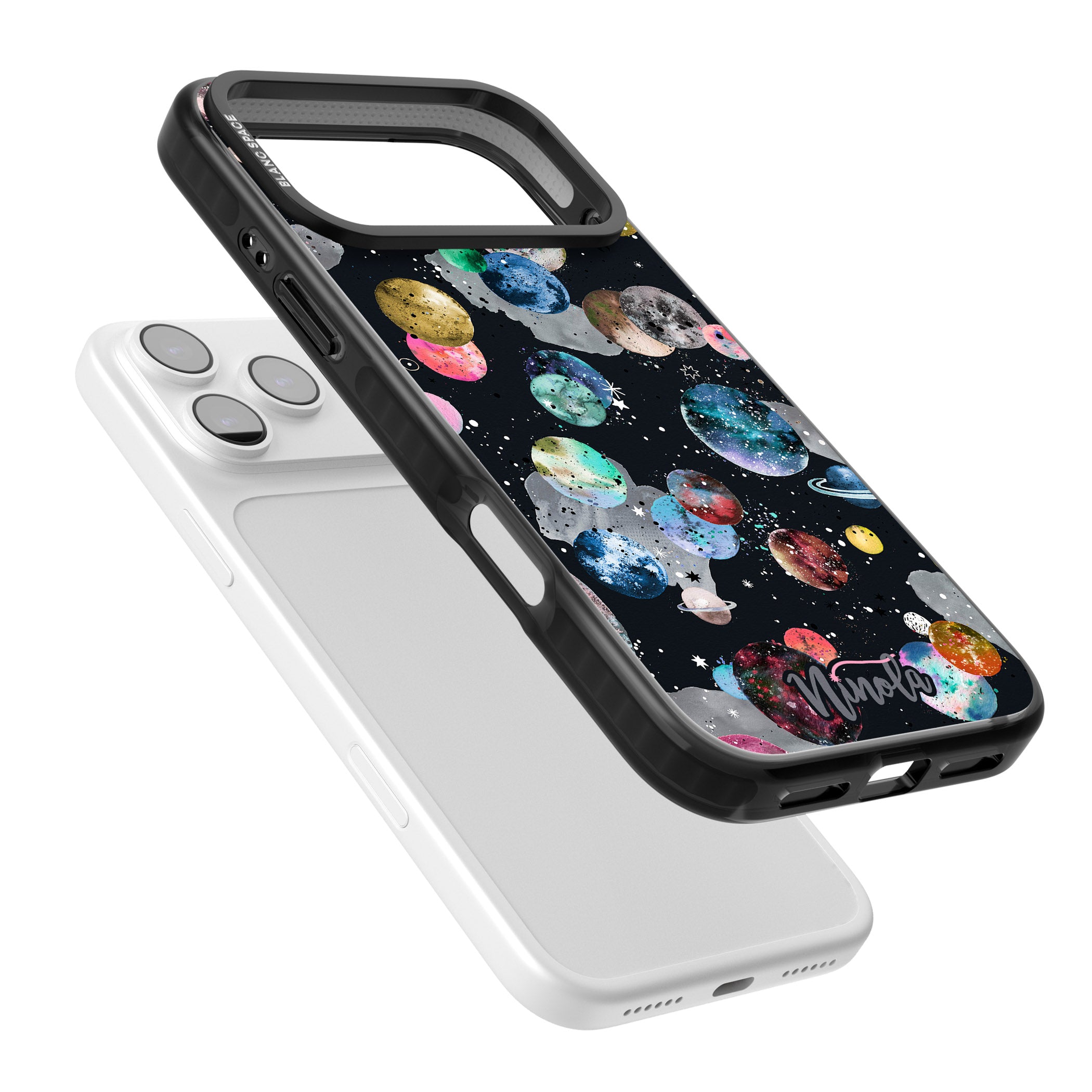 Cosmic Galaxy iPhone 17 Pro Max Impact Pro Black Phone Case Colours