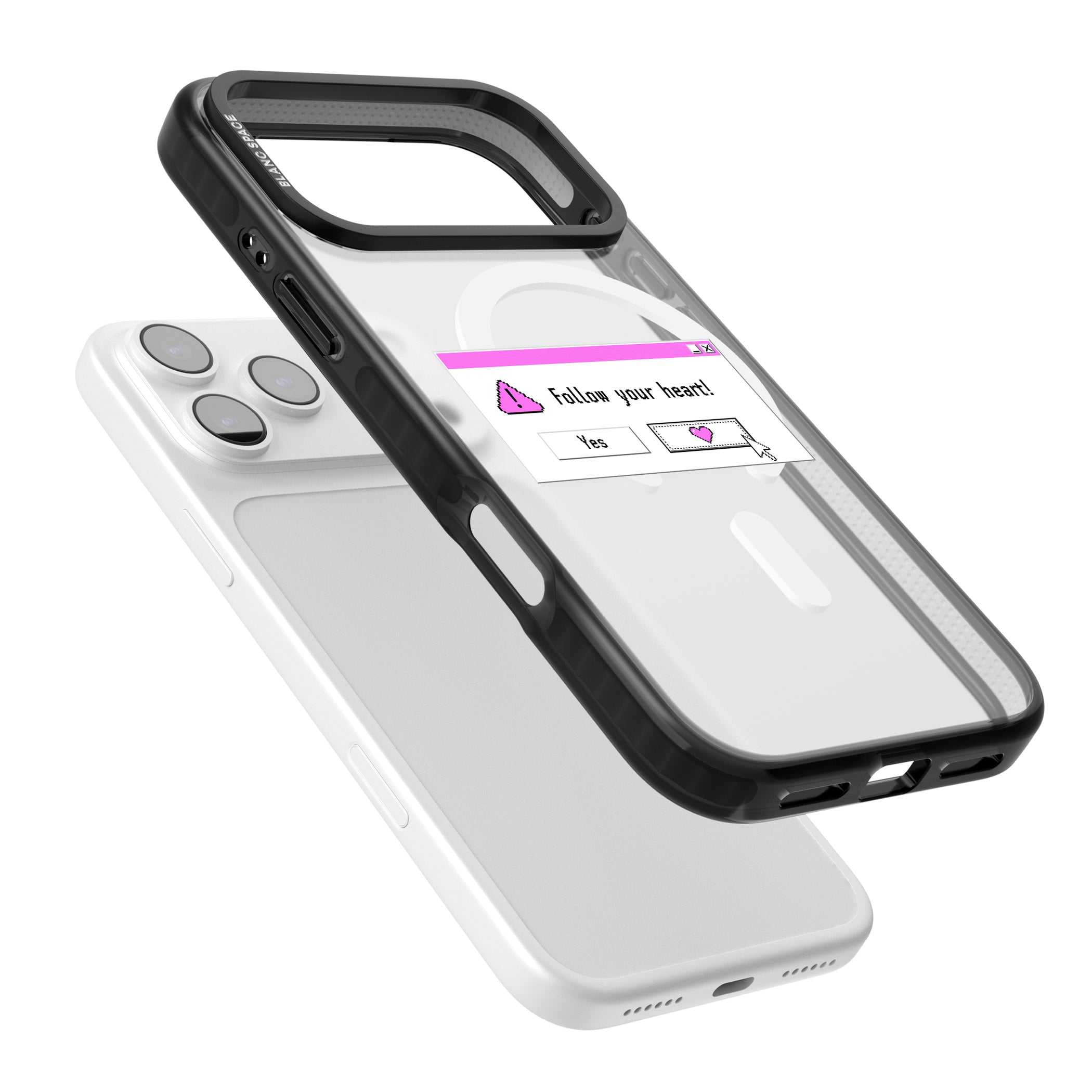 Follow Your Heart.Exe iPhone 17 Pro Max Impact Pro Black Phone Case Colours