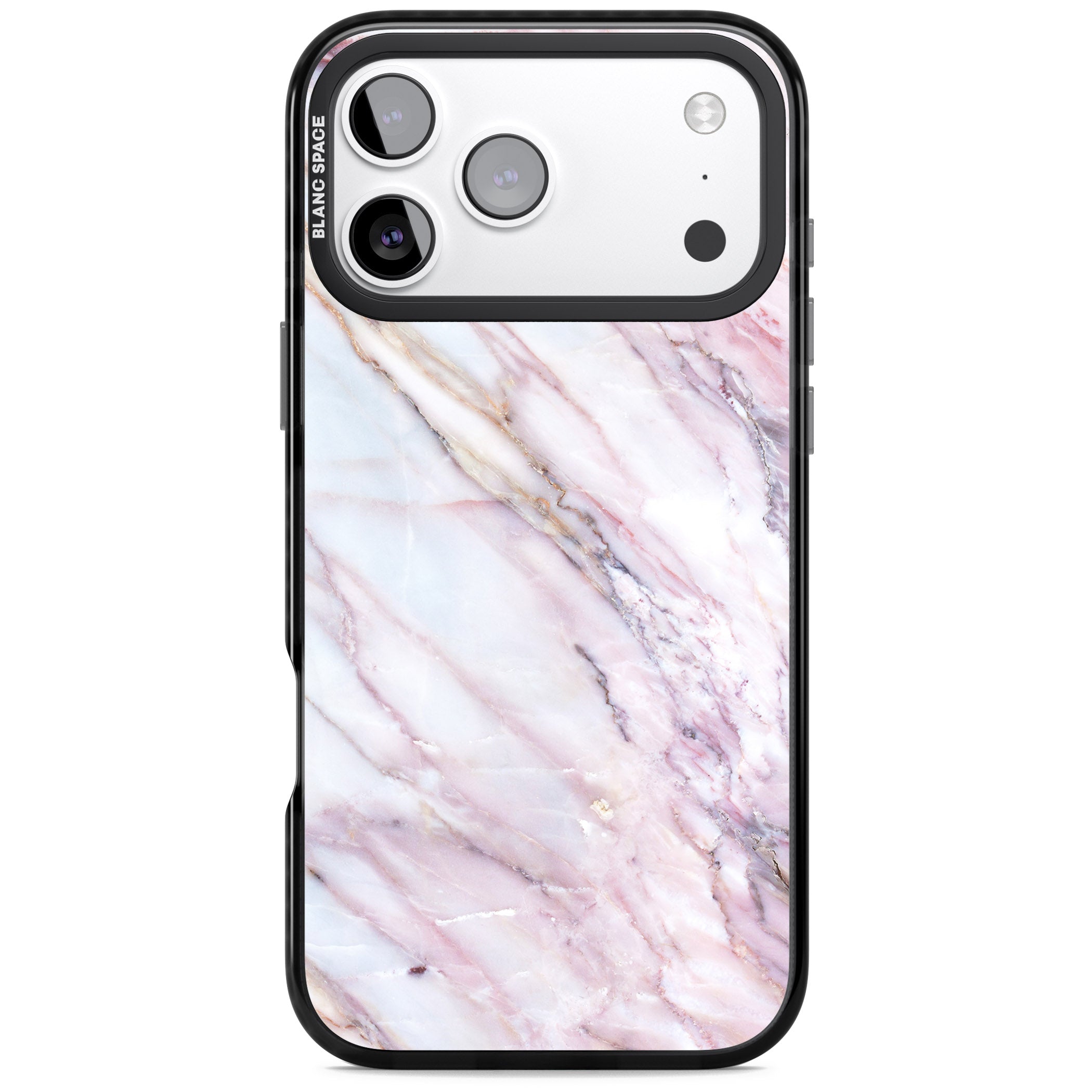 Blush Marble Glow iPhone 17 Pro Max Impact Pro Black Phone Case