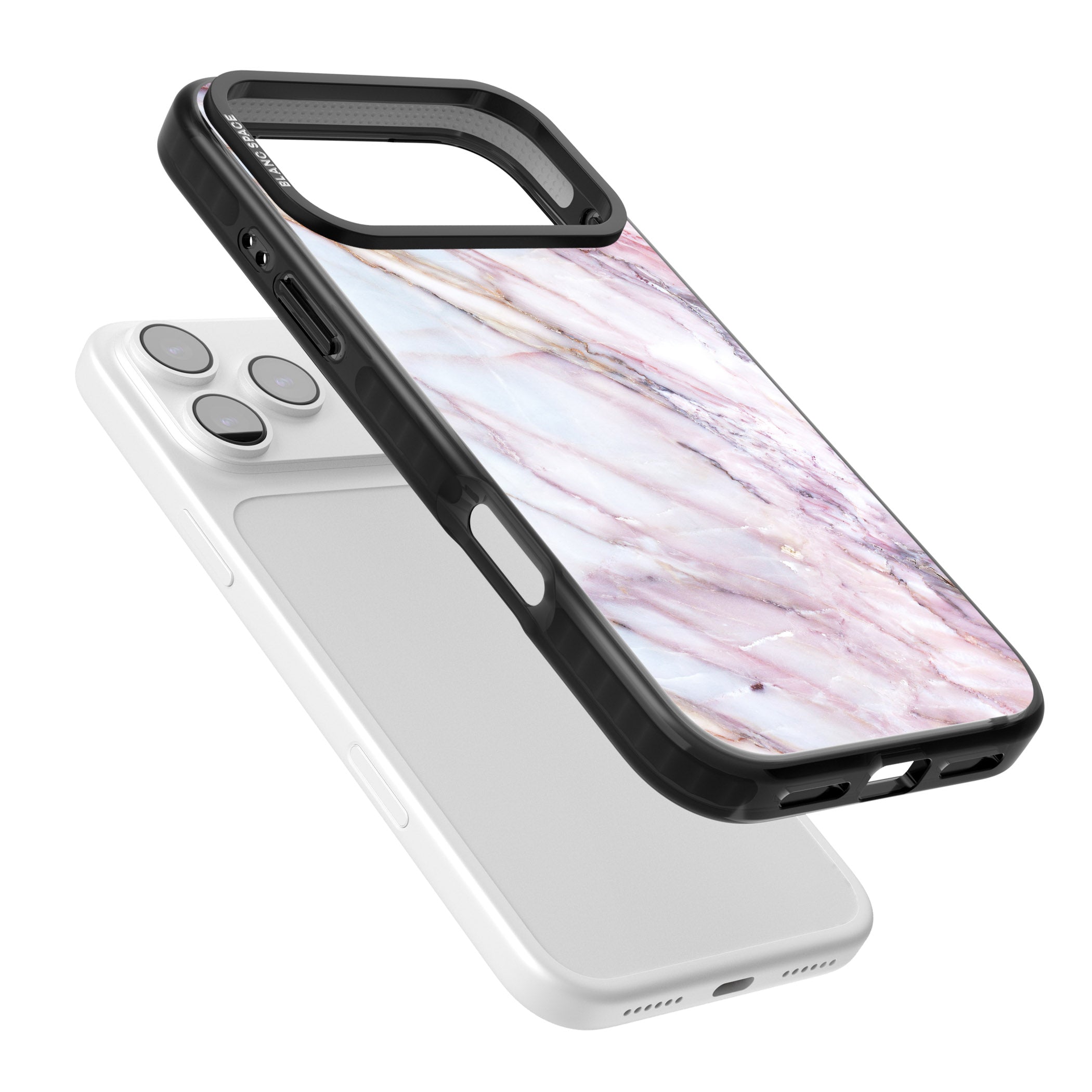 Blush Marble Glow iPhone 17 Pro Max Impact Pro Black Phone Case Colours