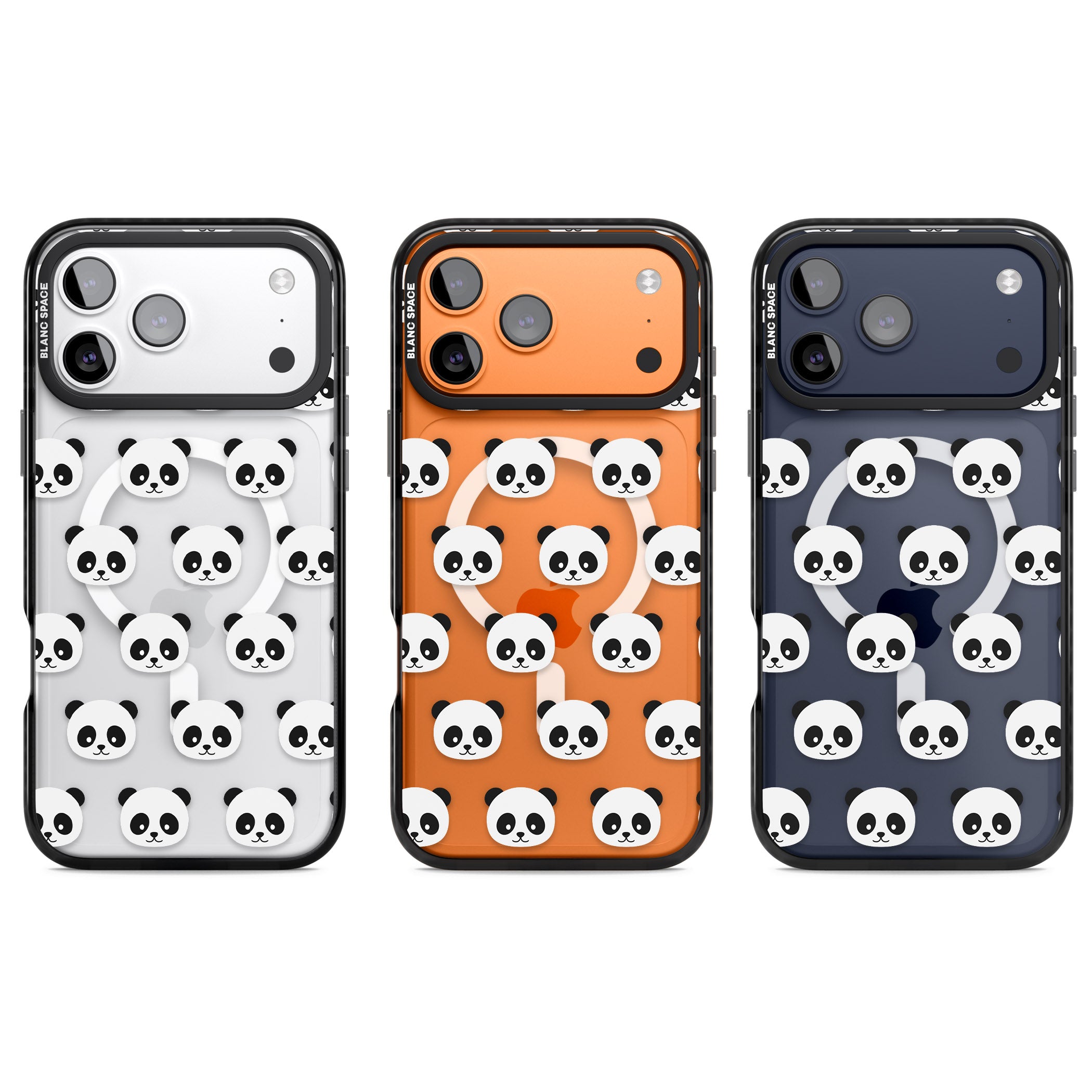 Panda Face Pattern iPhone 17 Pro Impact Pro Black Phone Case APT Impact Protection