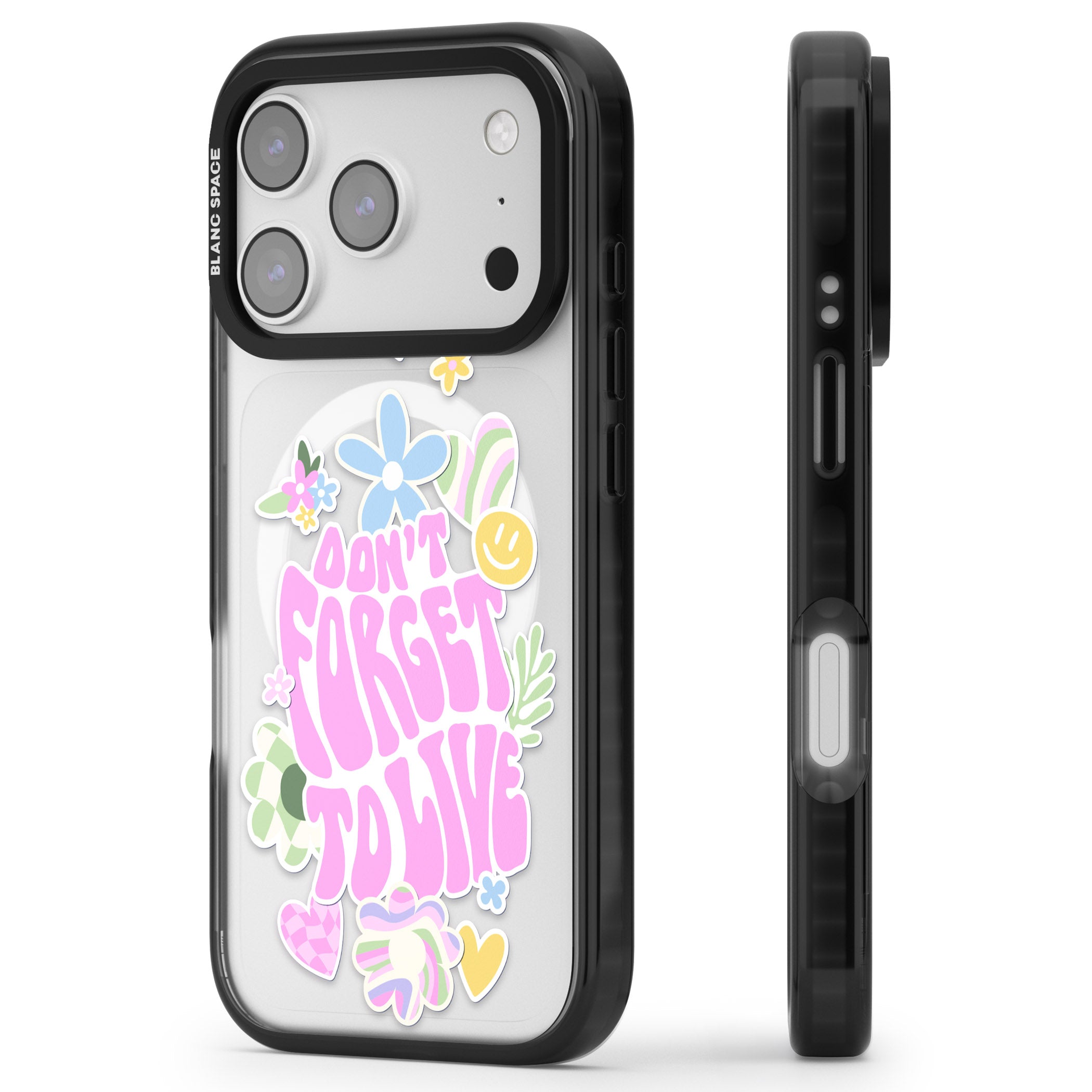 Don'T Forget To Live iPhone 17 Pro Max Impact Pro Black Phone Case Side Profile