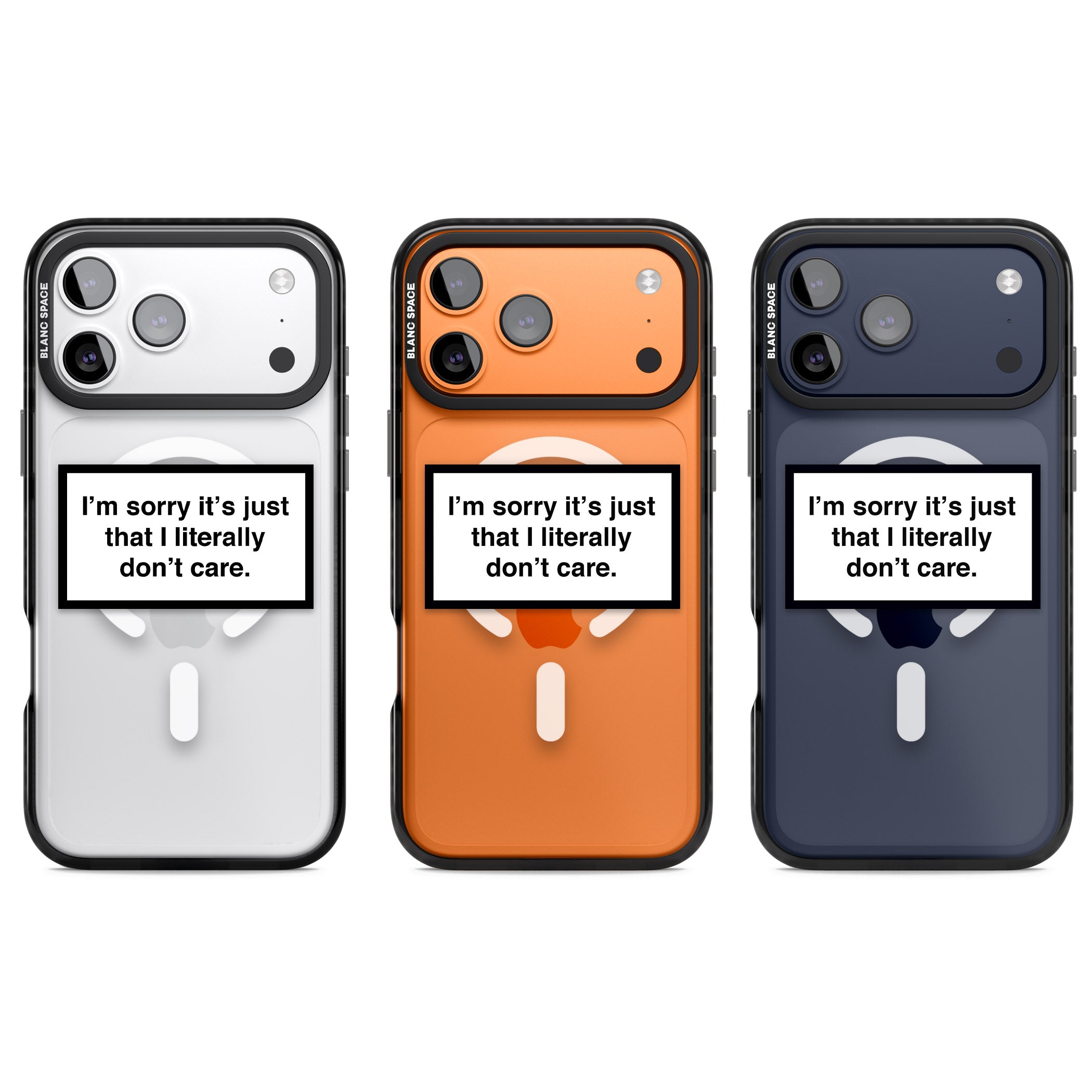 Literally Don'T Care iPhone 17 Pro Impact Pro Black Phone Case APT Impact Protection
