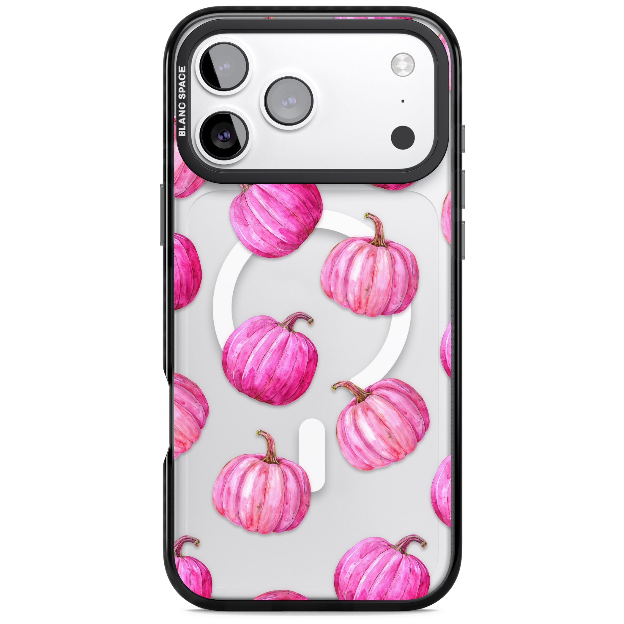 Pink Pumpkins iPhone 17 Pro Max Impact Pro Black Phone Case