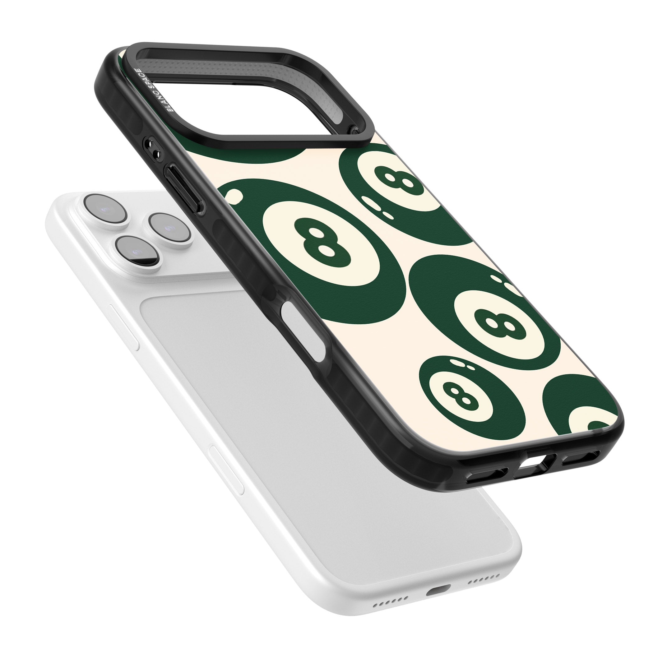 Green Eight Balls iPhone 17 Pro Max Impact Pro Black Phone Case Colours