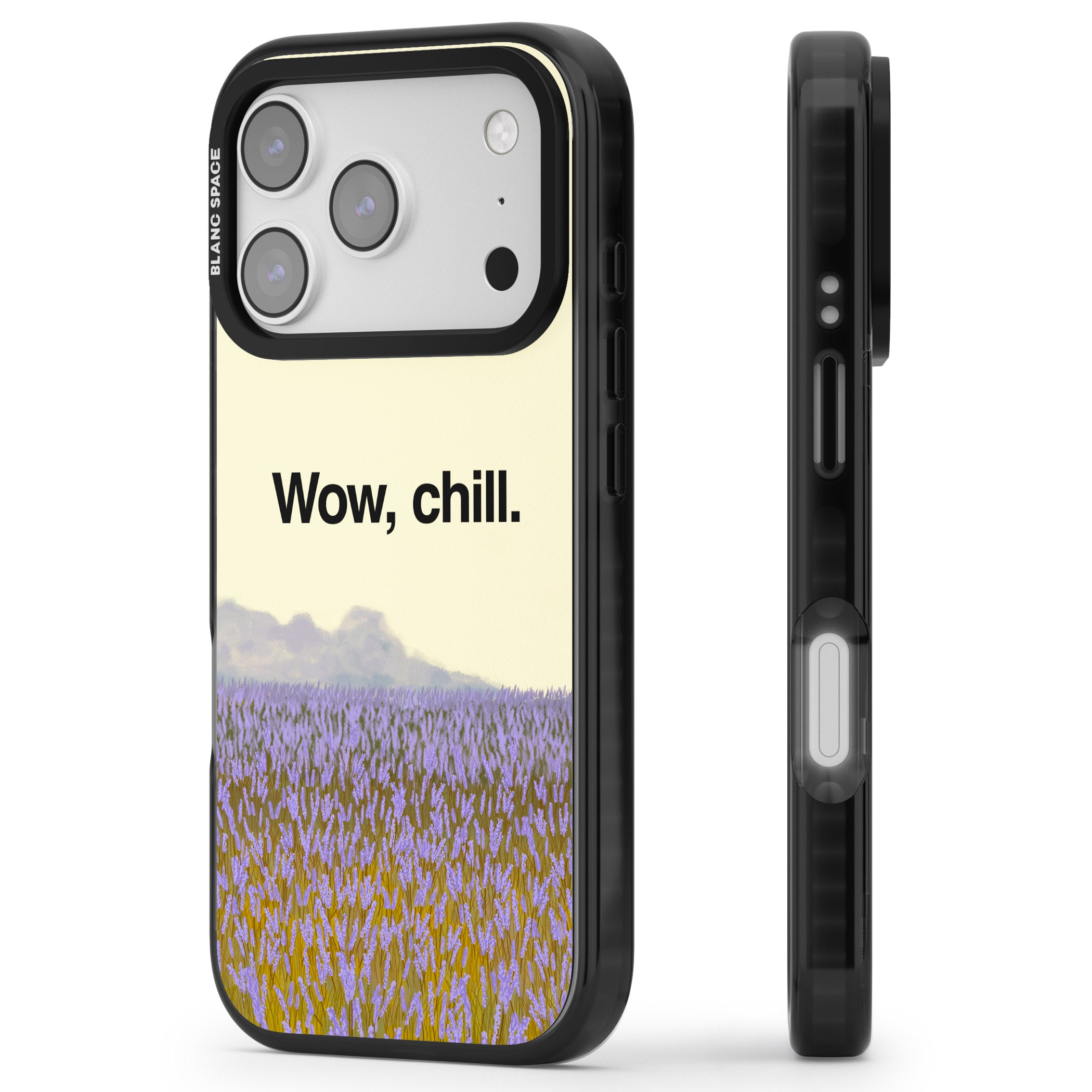 Wow, Chill iPhone 17 Pro Max Impact Pro Black Phone Case Side Profile