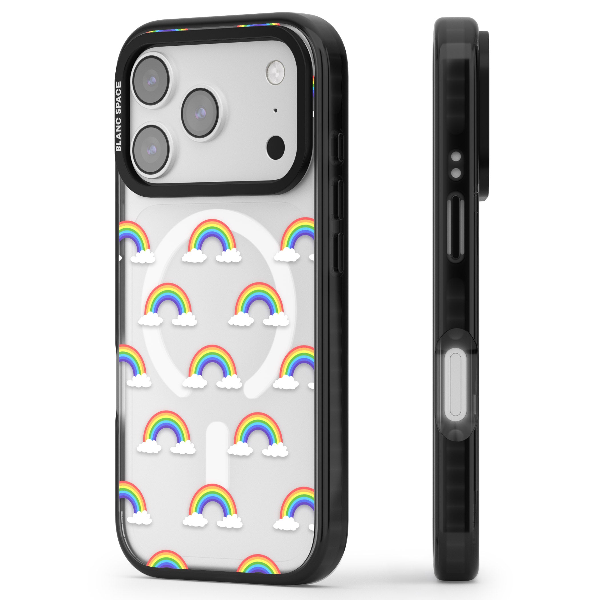 Rainbow Dream iPhone 17 Pro Max Impact Pro Black Phone Case Side Profile