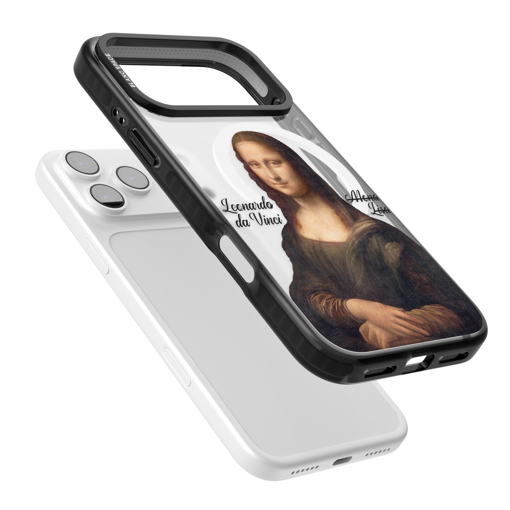 Mona Lisa Cutout iPhone 17 Pro Impact Pro Black Phone Case Colours
