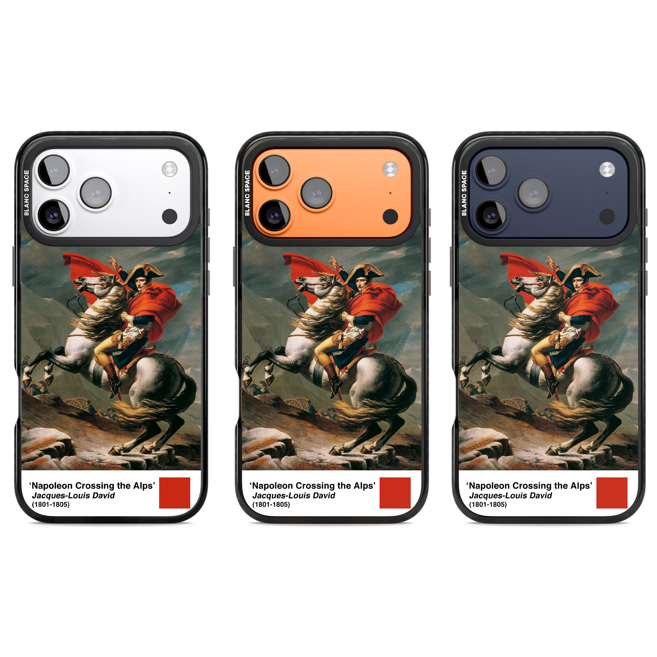 Napoleon Crossing The Alps iPhone 17 Pro Impact Pro Black Phone Case APT Impact Protection