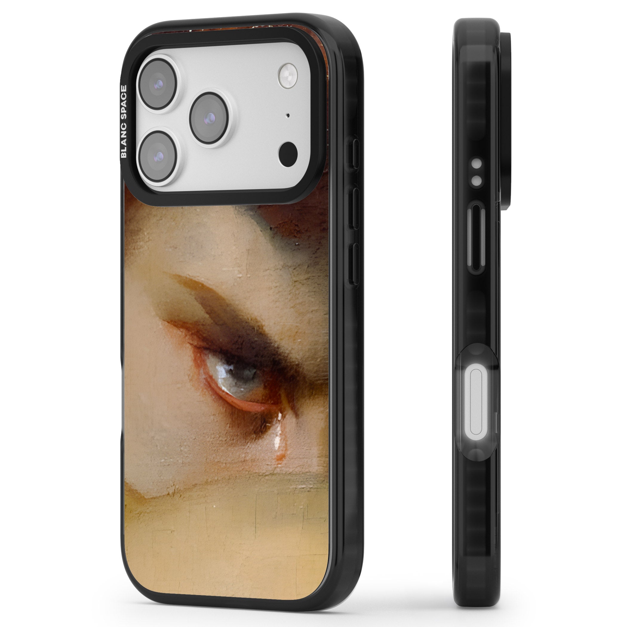 Fallen Angel iPhone 17 Pro Max Impact Pro Black Phone Case Side Profile