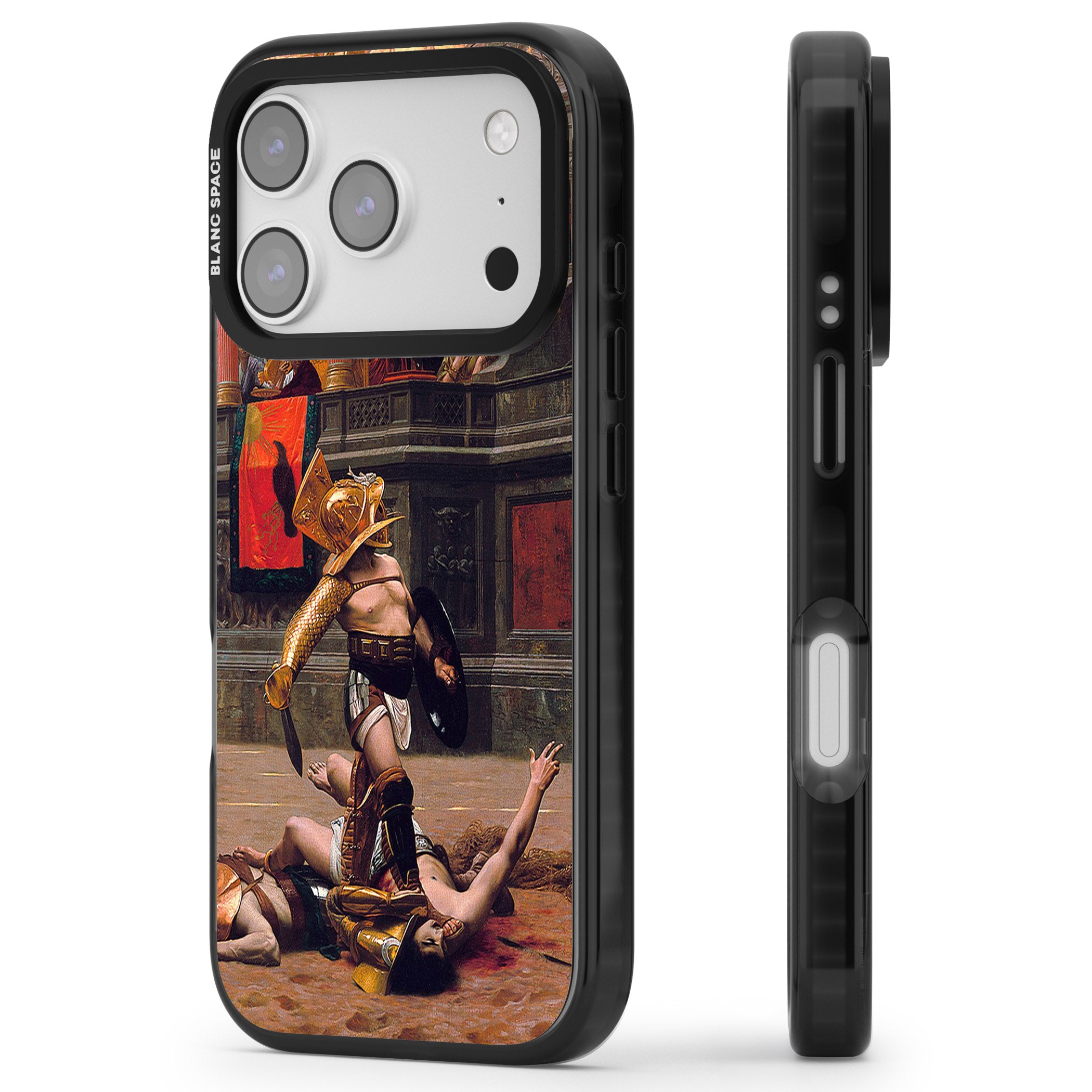 Pollice Verso iPhone 17 Pro Max Impact Pro Black Phone Case Side Profile