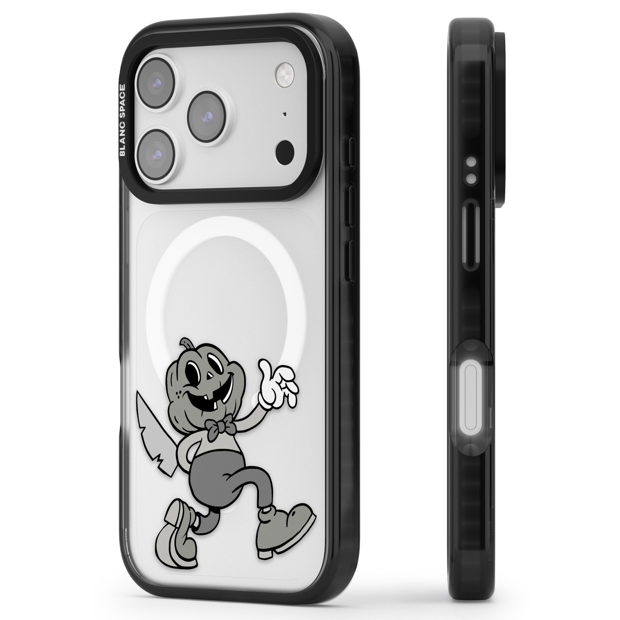 Jack O' Slasher iPhone 17 Pro Max Impact Pro Black Phone Case Side Profile