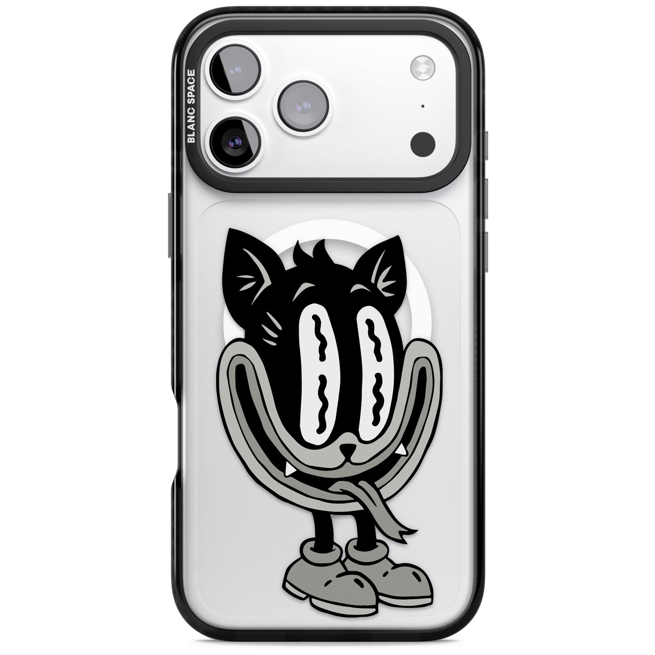 Faded Feline iPhone 17 Pro Max Impact Pro Black Phone Case